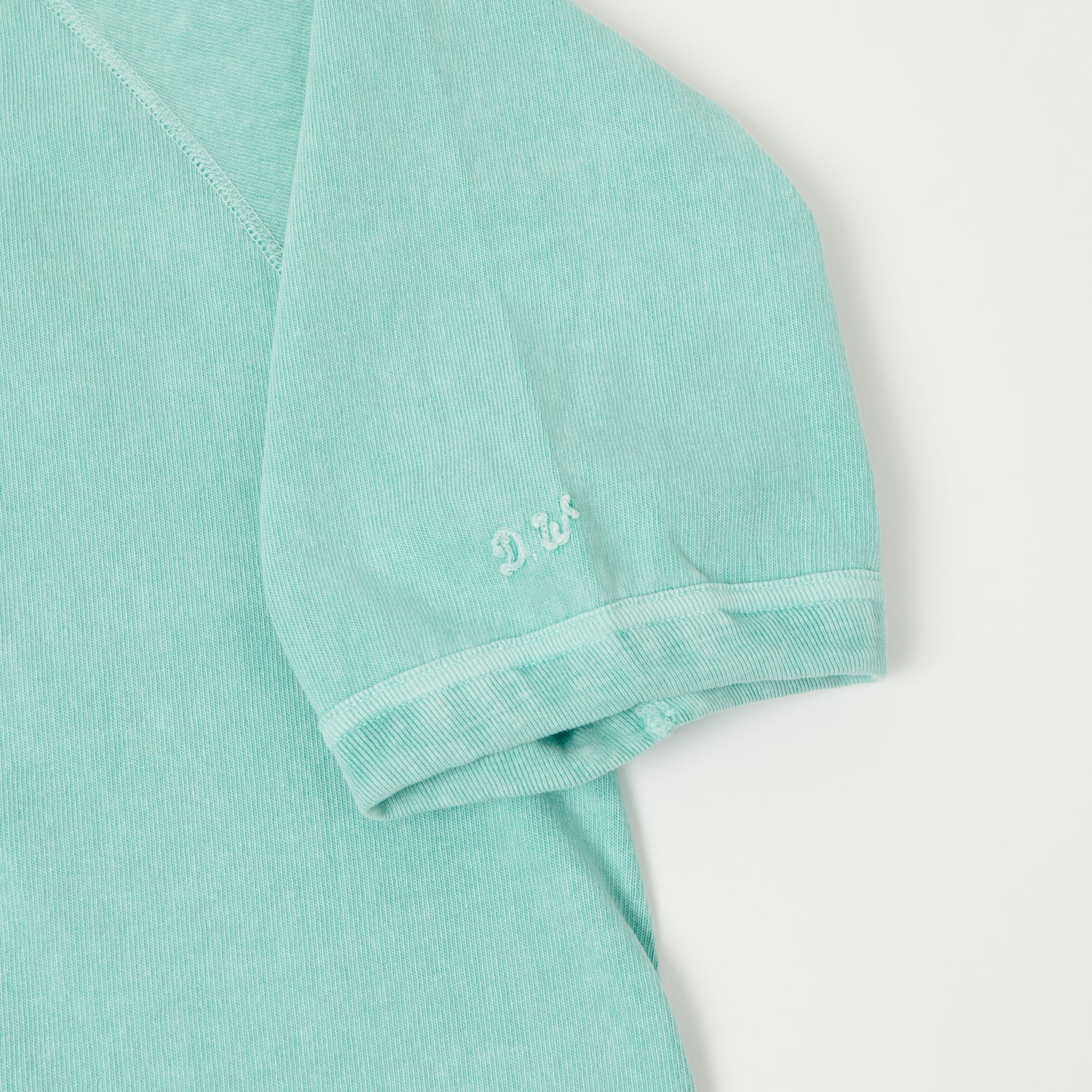 Dubbleworks Heavy Fabric Raglan Sleeve Pigment Dye Tee- Lt Turquoise