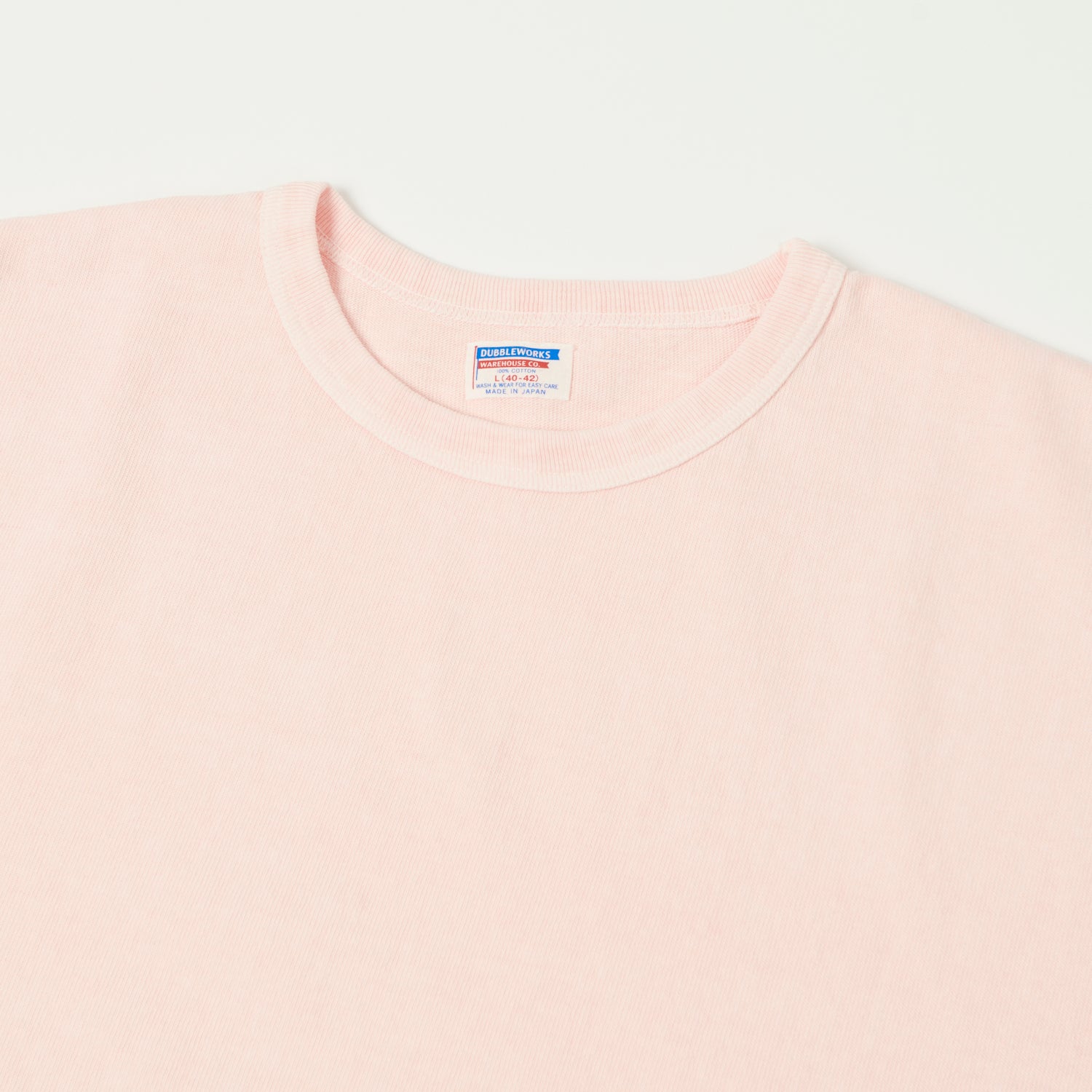 Dubbleworks Heavy Fabric Long Sleeve Pigment Dyed Tee - Pink