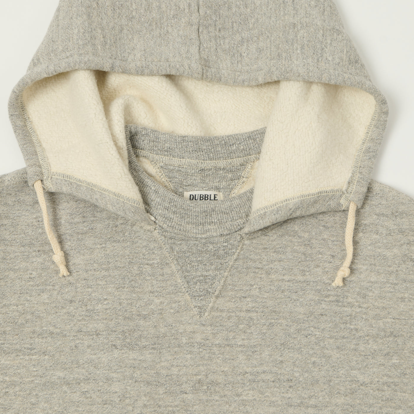 Dubbleworks Loop Wheel After Hood Sweatshirt - Heather Grey