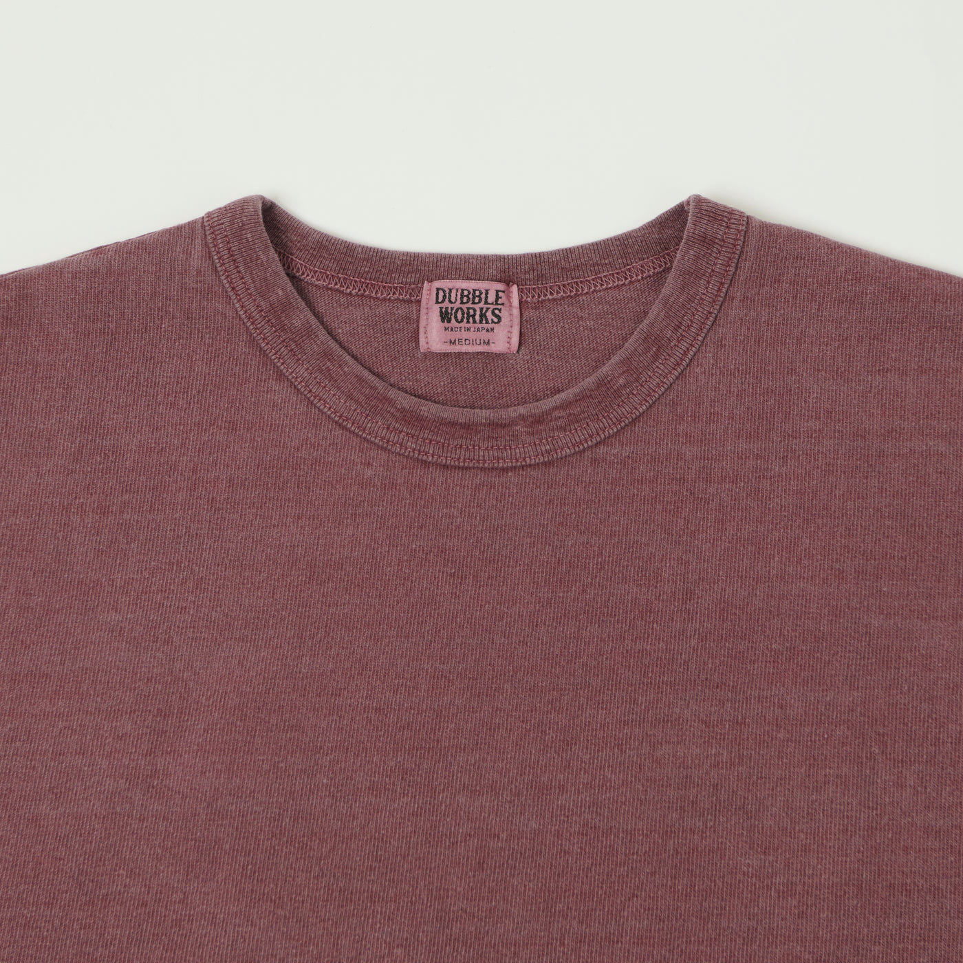 Dubbleworks Heavy Fabric Long Sleeve Pigment Dye Tee - Bordeaux