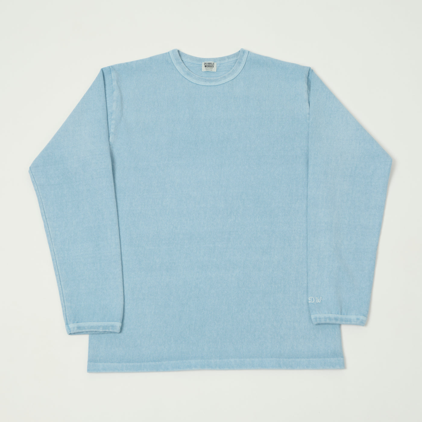 Dubbleworks Heavy Fabric Long Sleeve Pigment Dye Tee- Sax Blue