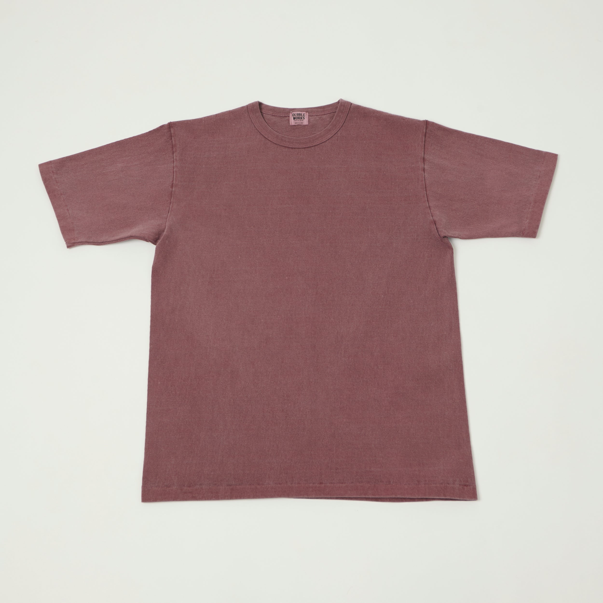 Dubbleworks Heavy Fabric Pigment Dye Tee - Bordeaux