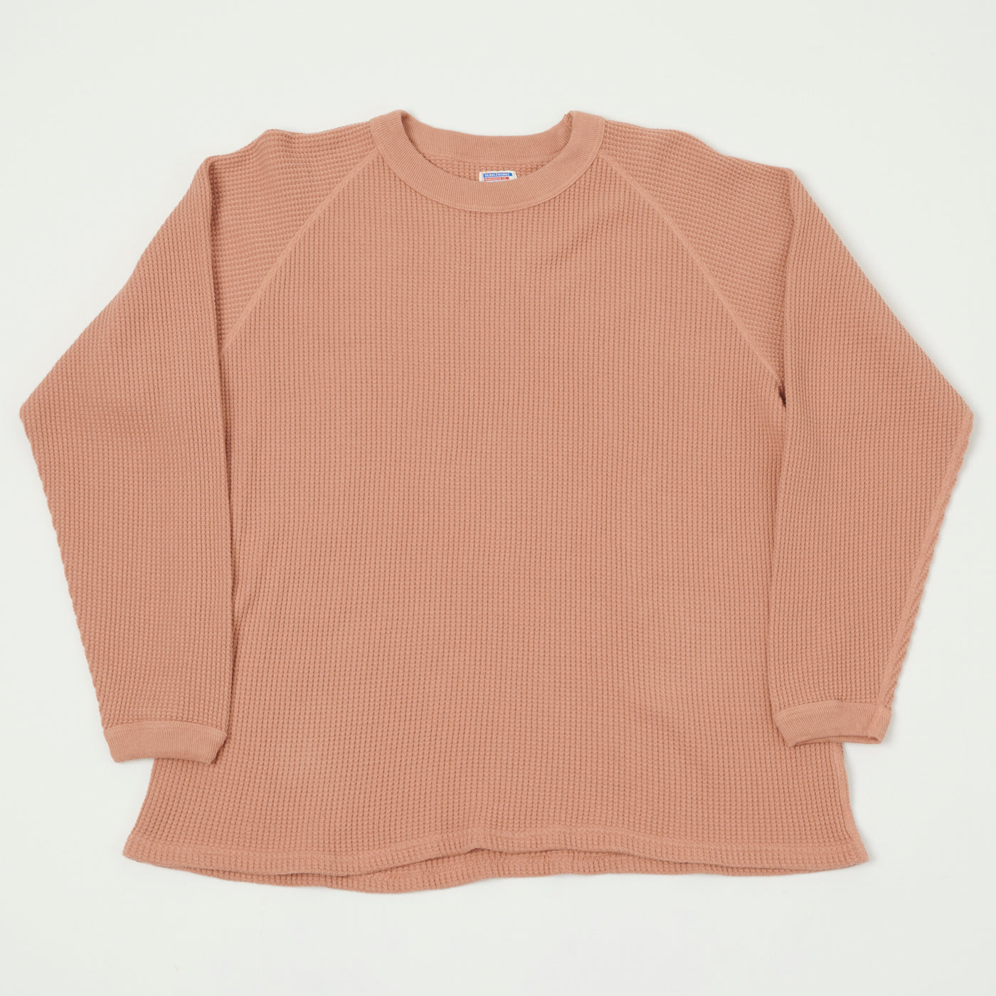 Dubbleworks Long Sleeve Heavy Waffle Tee - Salmon Pink