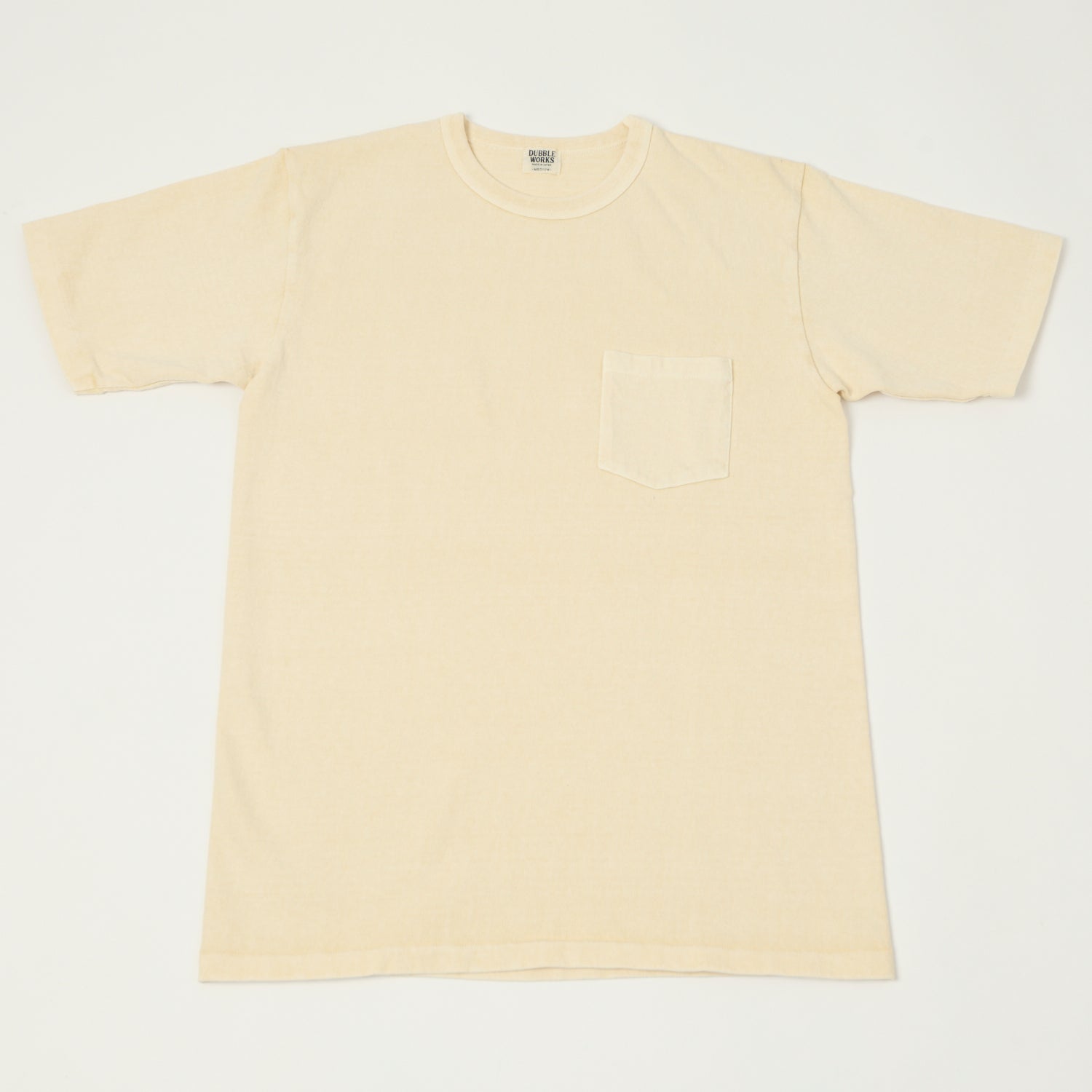 Dubbleworks Heavy Fabric Pigment Pocket Dye Tee - Cream