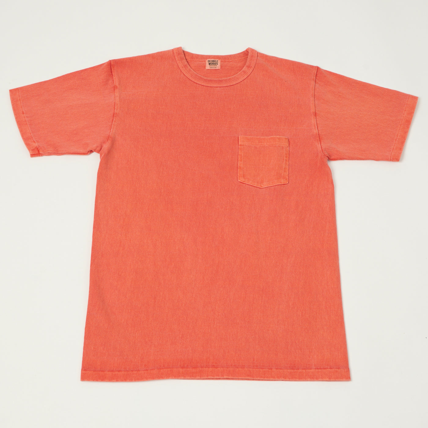 Dubbleworks Heavy Fabric Pigment Dye Pocket Tee - Orange