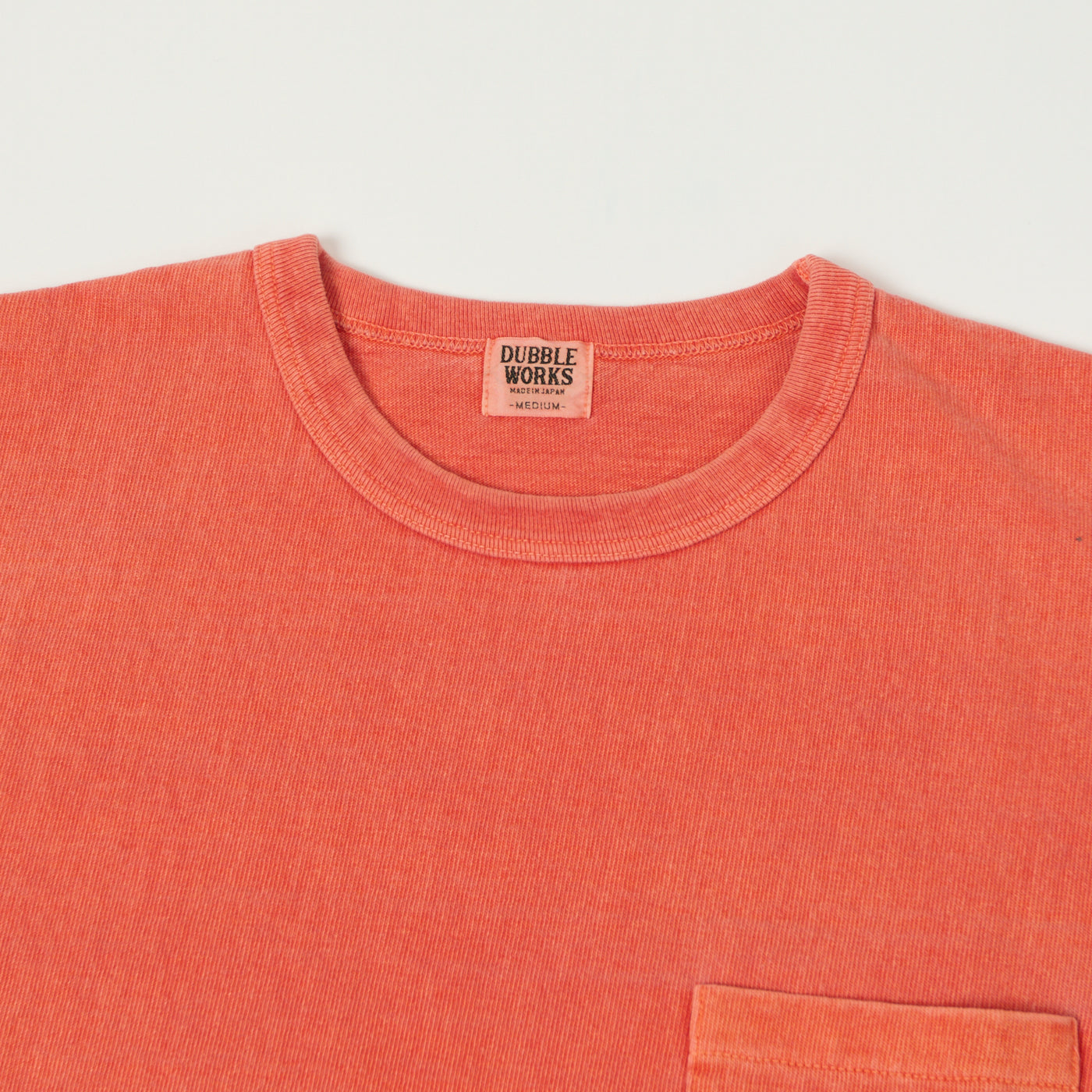 Dubbleworks Heavy Fabric Pigment Dye Pocket Tee - Orange