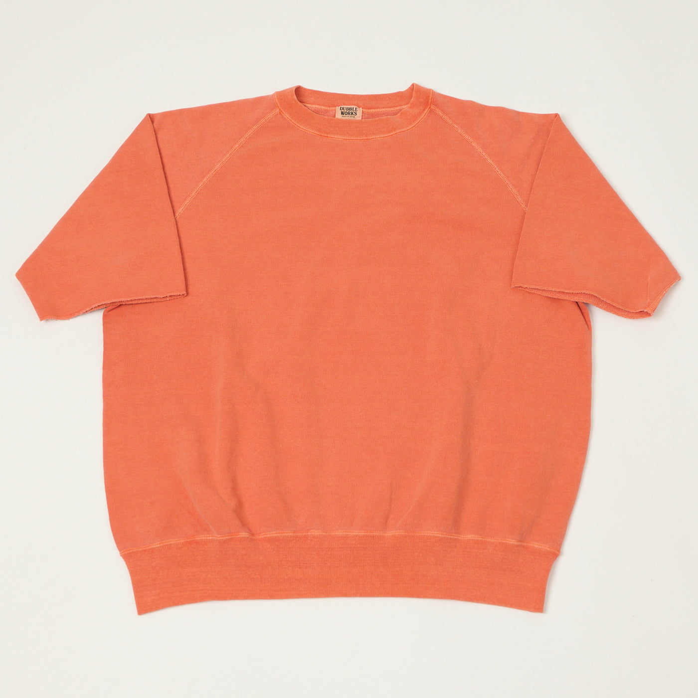 Dubbleworks Cut Off Sleeve Pigment Dyed Sweatshirt - Orange