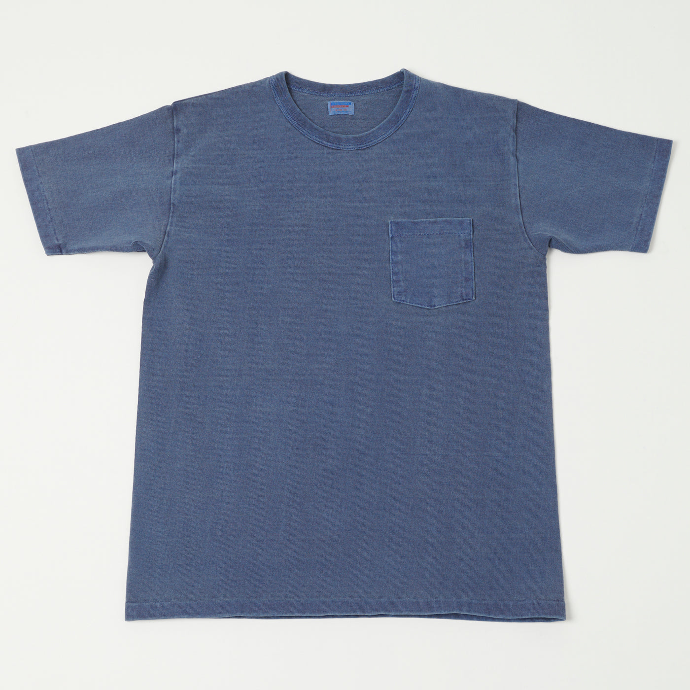 Dubbleworks Heavy Fabric Pigment Dye Pocket Tee - Indigo Blue
