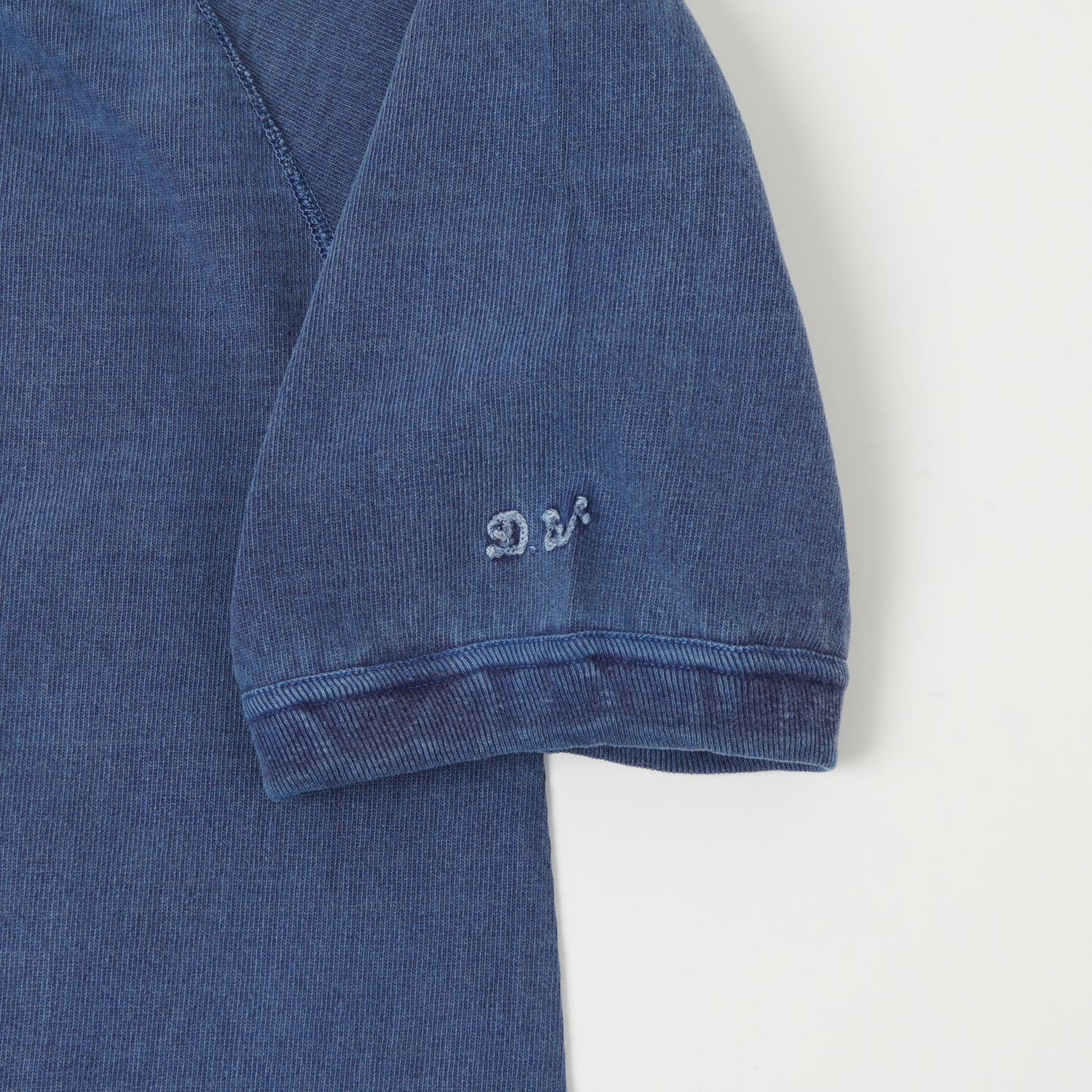 Dubbleworks Heavy Fabric Raglan Sleeve Pigment Dye Tee - Indigo Blue