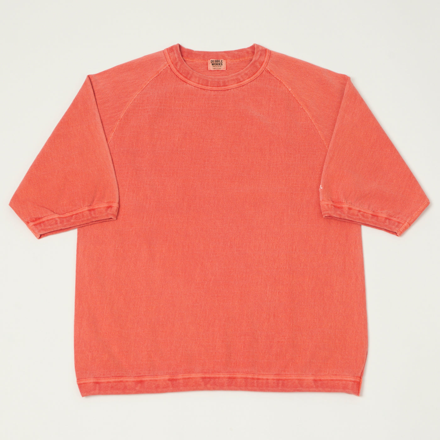 Dubbleworks Heavy Fabric Raglan Sleeve Pigment Dye Tee - Orange