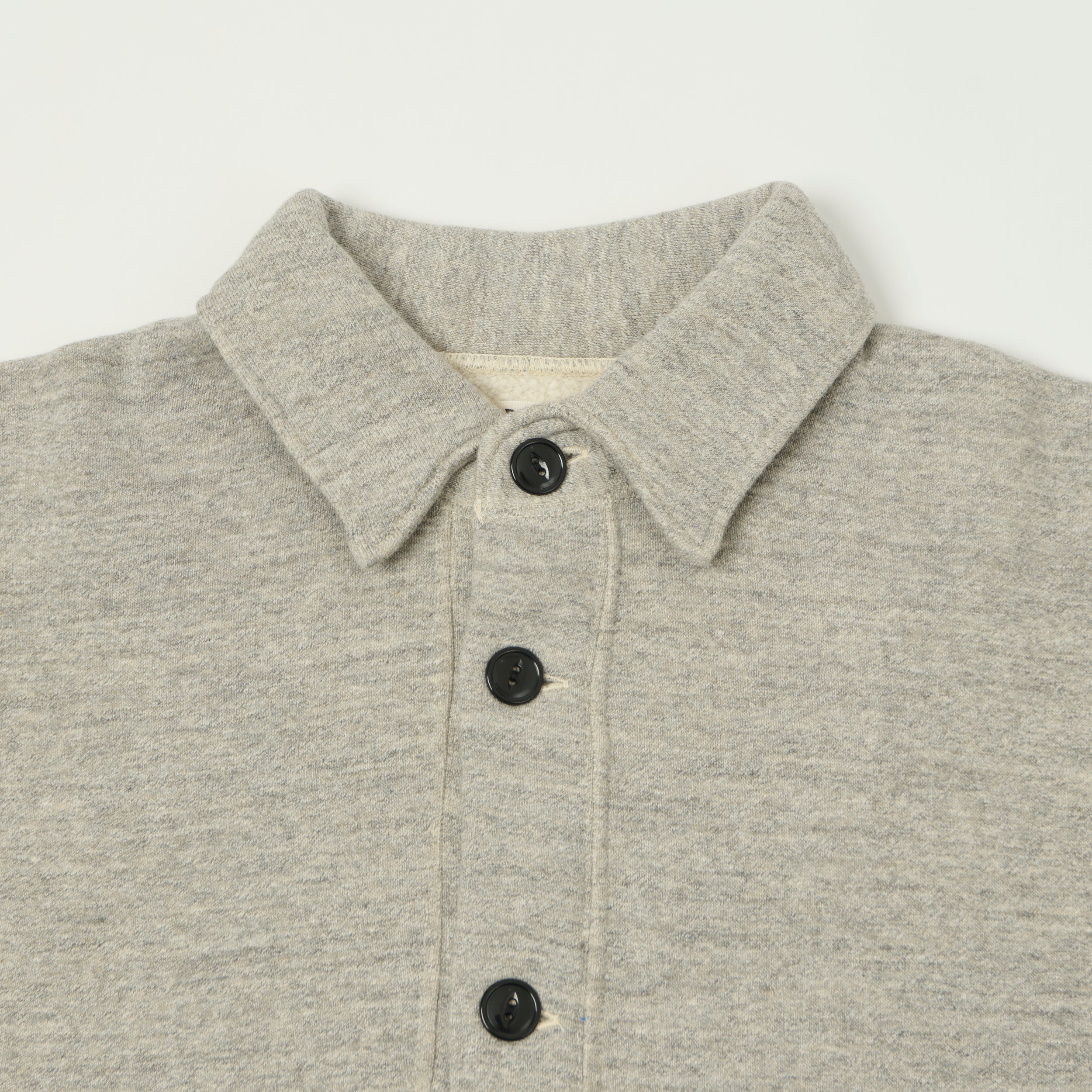 Dubbleworks Loop Wheel Sweat Jacket - Heather Grey