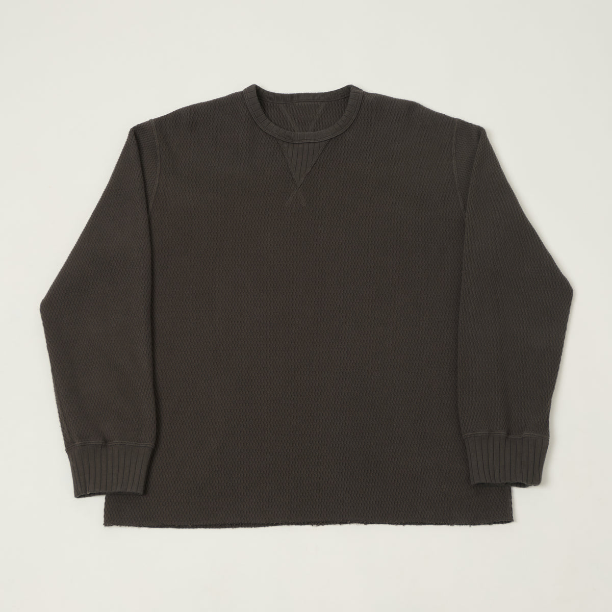 Edwin Arthur's 'Date' Double V Thermal T-Shirt - Washed Black
