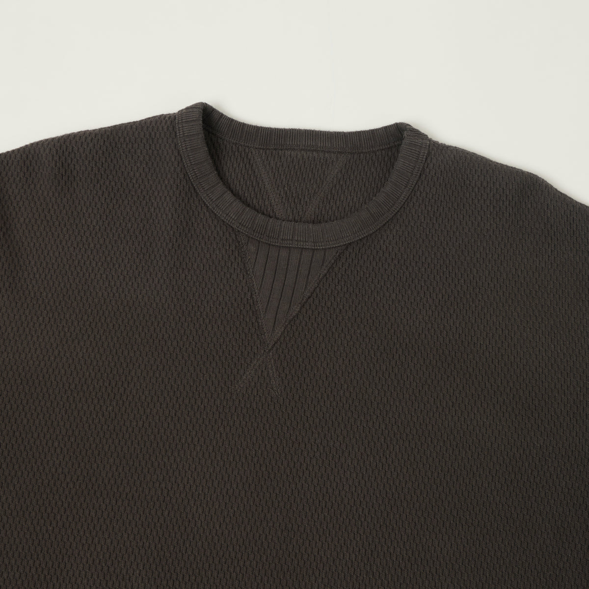 Edwin Arthur's 'Date' Double V Thermal T-Shirt - Washed Black