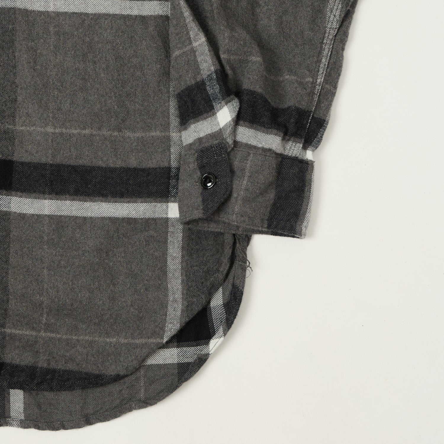Engineered Garments Brushed Cotton Big Plaid Work Shirt - Grey/Black