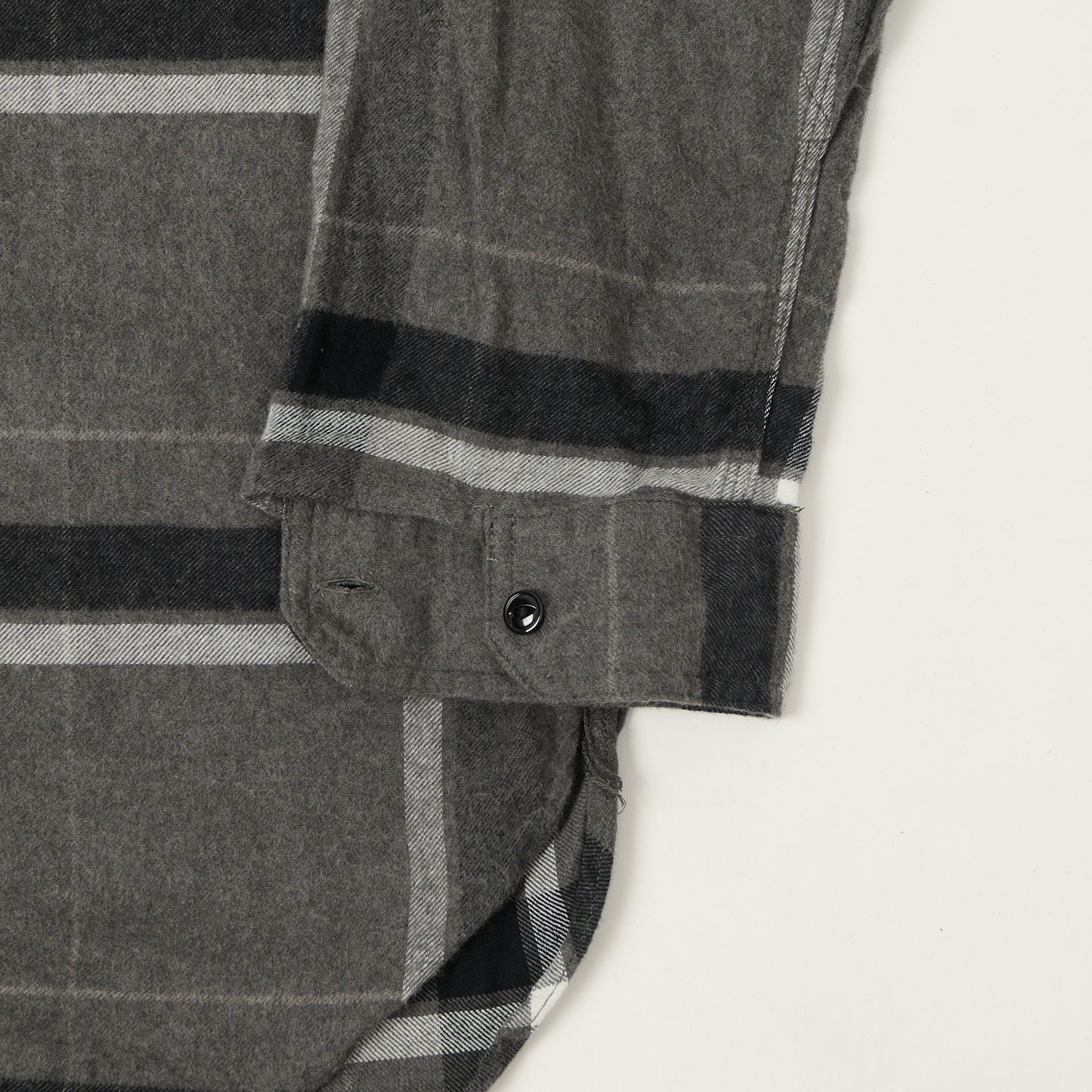 Engineered Garments Brushed Cotton Big Plaid Work Shirt - Grey/Black