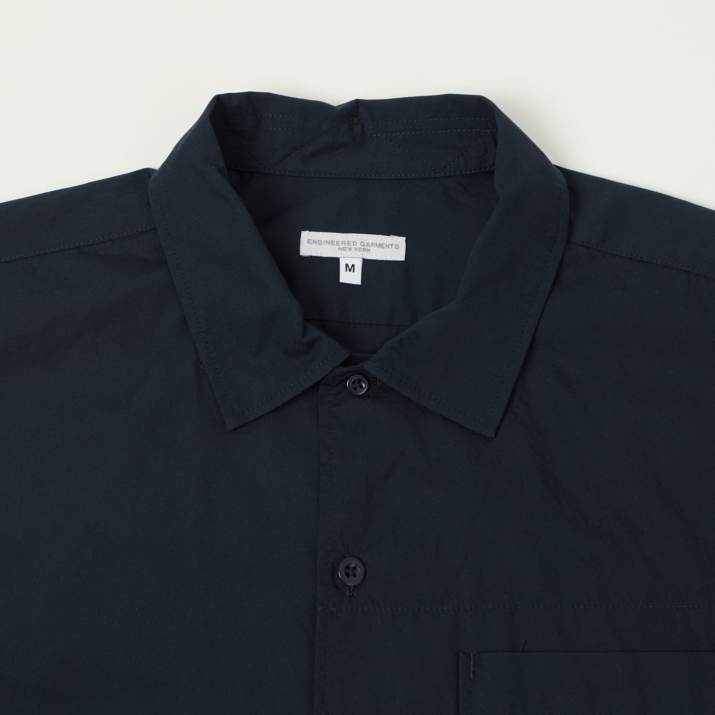 Engineered Garments Poplin Camp Shirt - Dark Navy