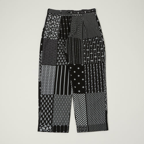 Engineered Garments 'Carlyle' Patchwork Trouser - Black/White