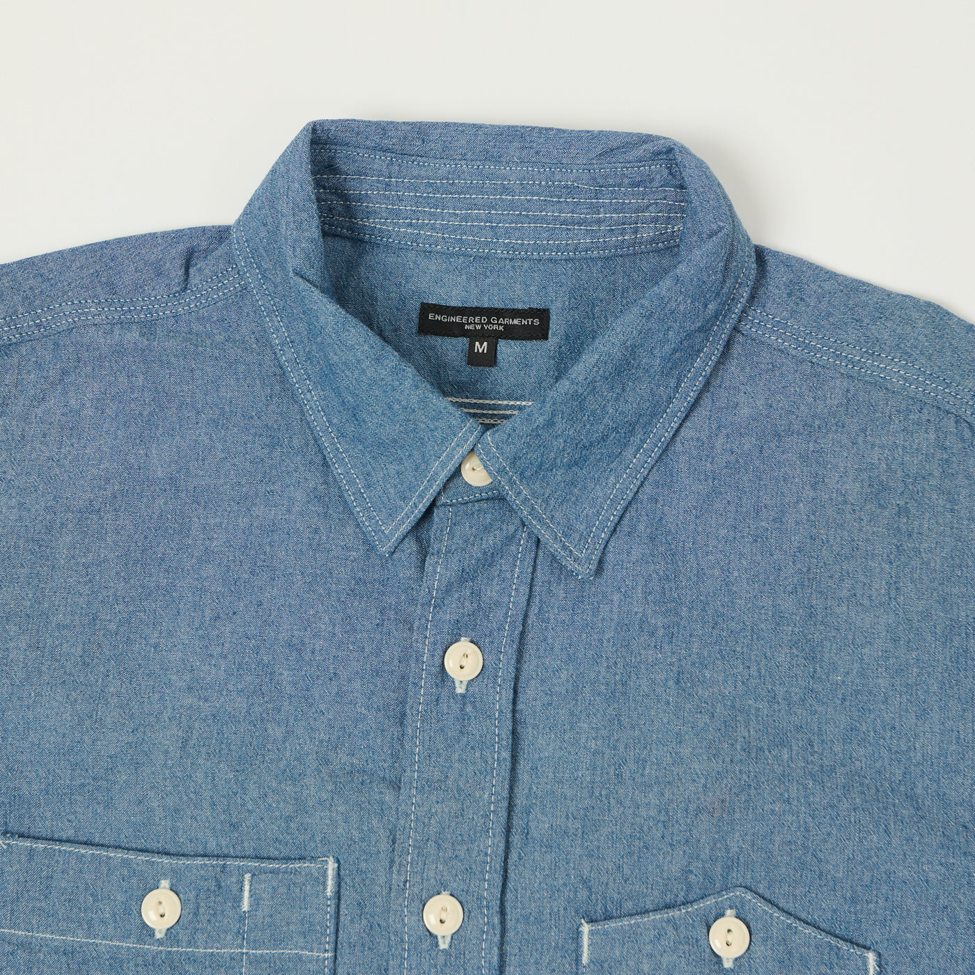 Engineered Garments 4.5oz Chambray Work Shirt - Blue
