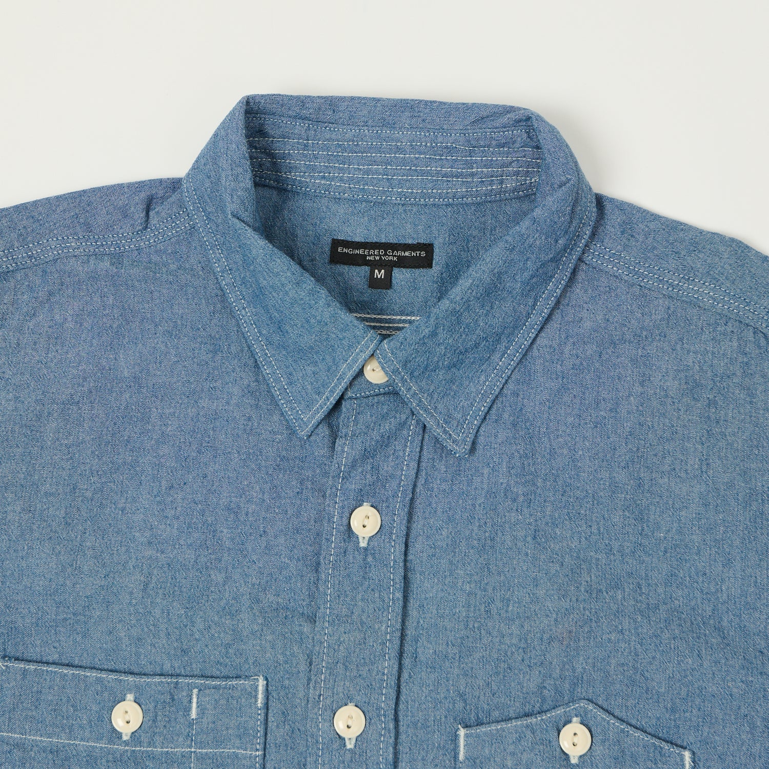 Engineered Garments 4.5oz Chambray Work Shirt - Blue