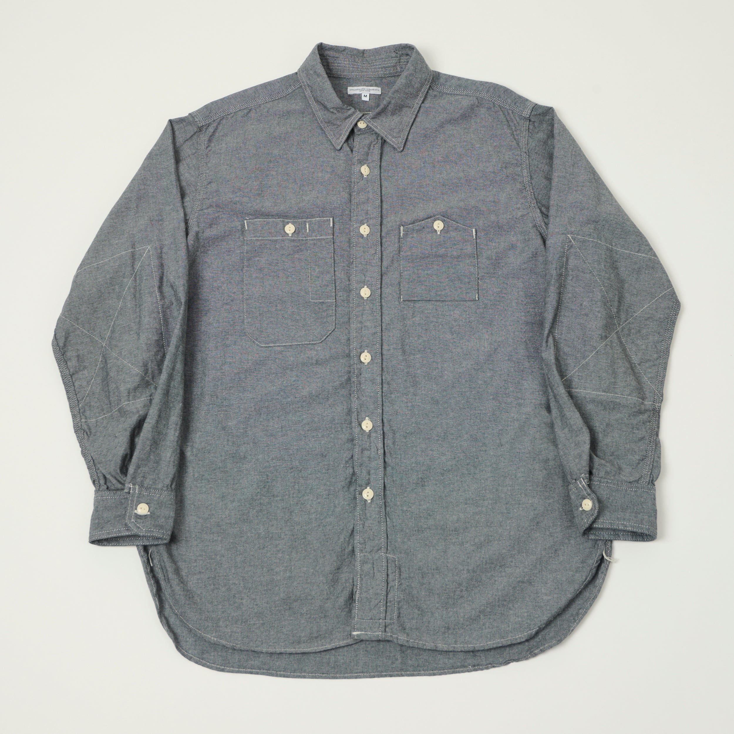 Engineered Garments 4.5oz Chambray Work Shirt - Grey