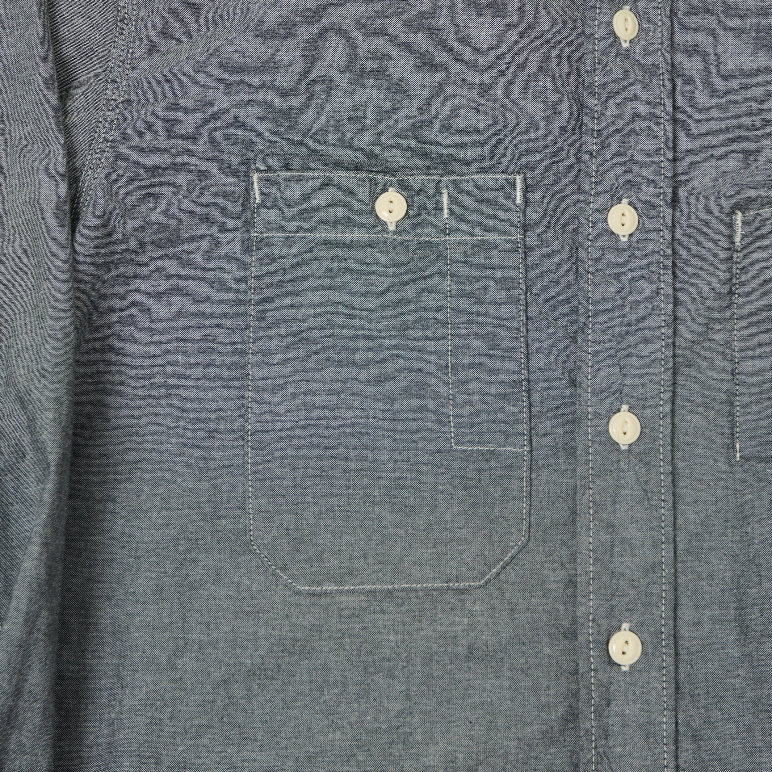 Engineered Garments 4.5oz Chambray Work Shirt - Grey