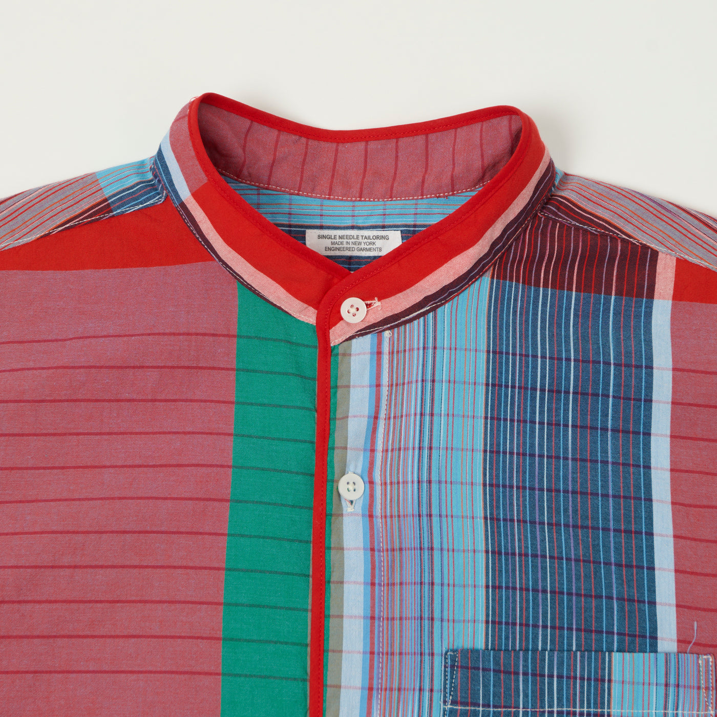 Engineered Garments Madras 'Copley' Shirt - Red/Blue
