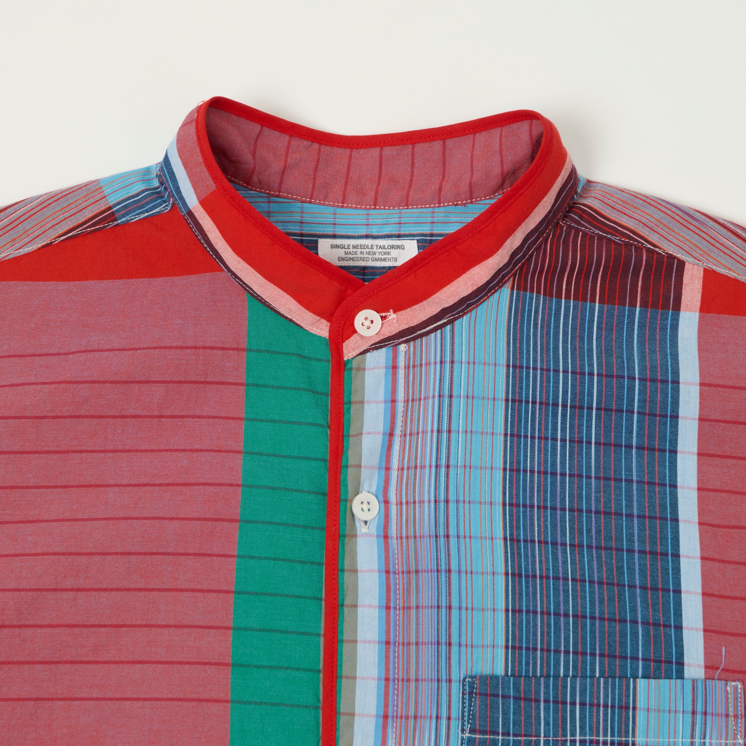 Engineered Garments Madras 'Copley' Shirt - Red/Blue