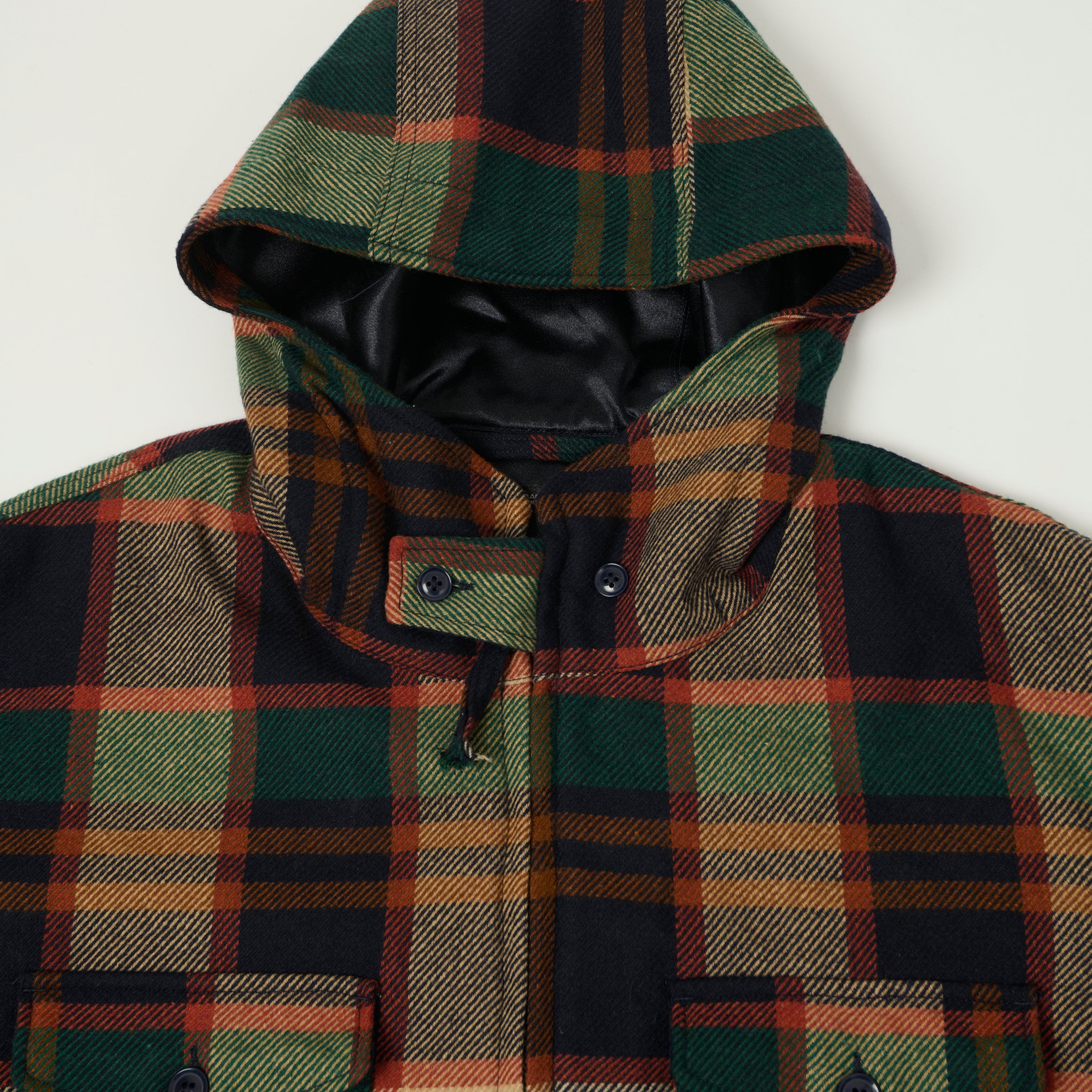 Engineered Garments Heavy Wool Plaid 'SAS' Jacket - Navy/Brown