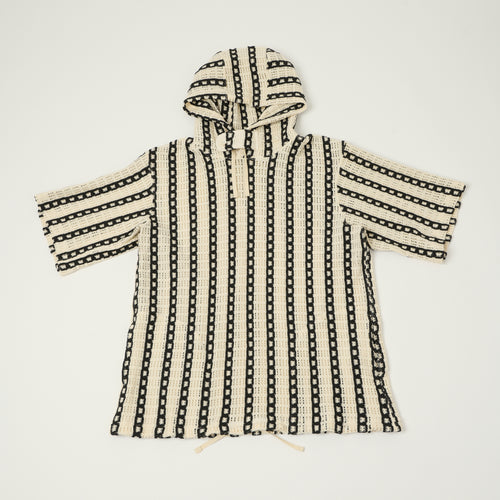 Engineered Garments Short Sleeve Crochet Hoody - White/Black