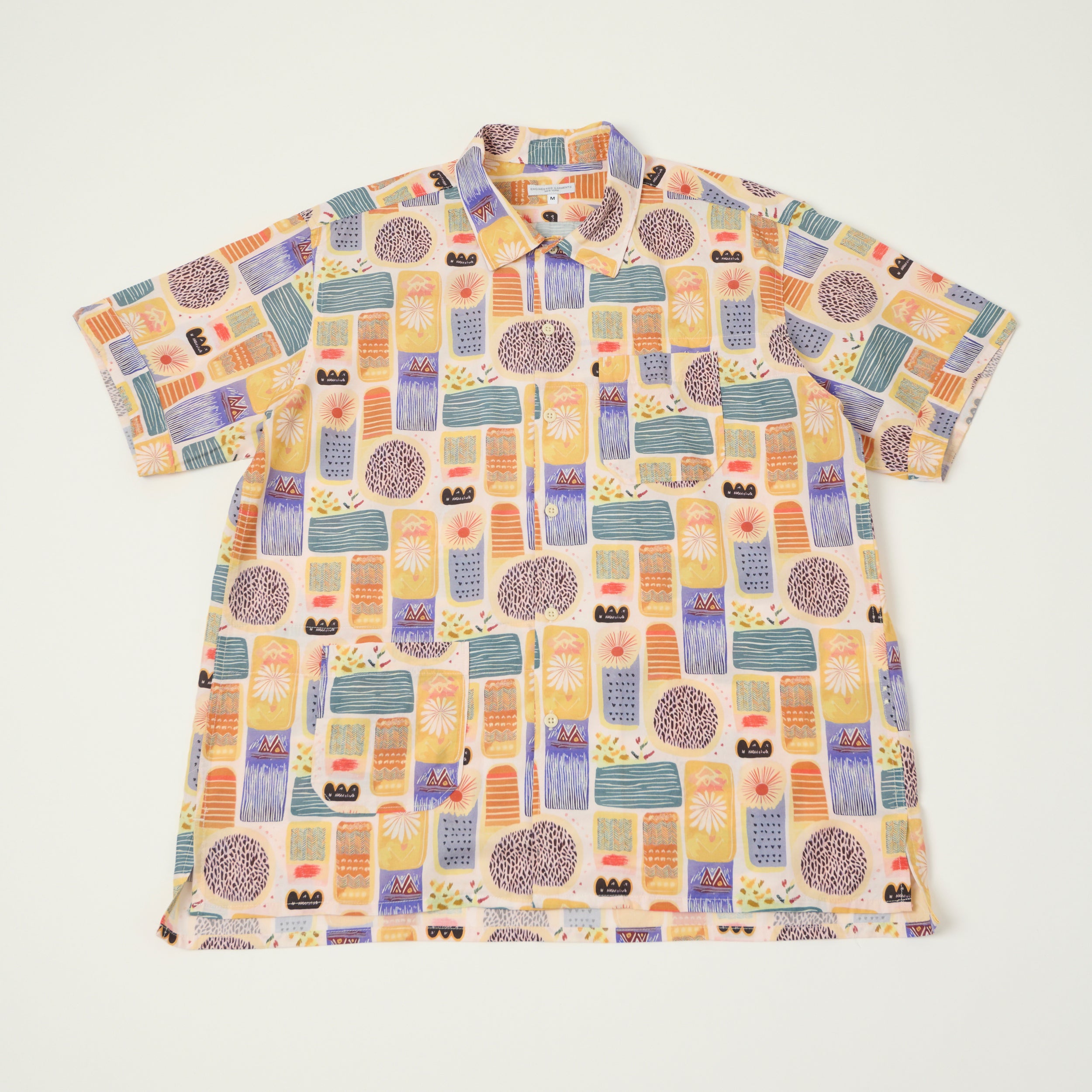 Engineered Garments Tencel Jamaican Camp Shirt - Pink/Blue