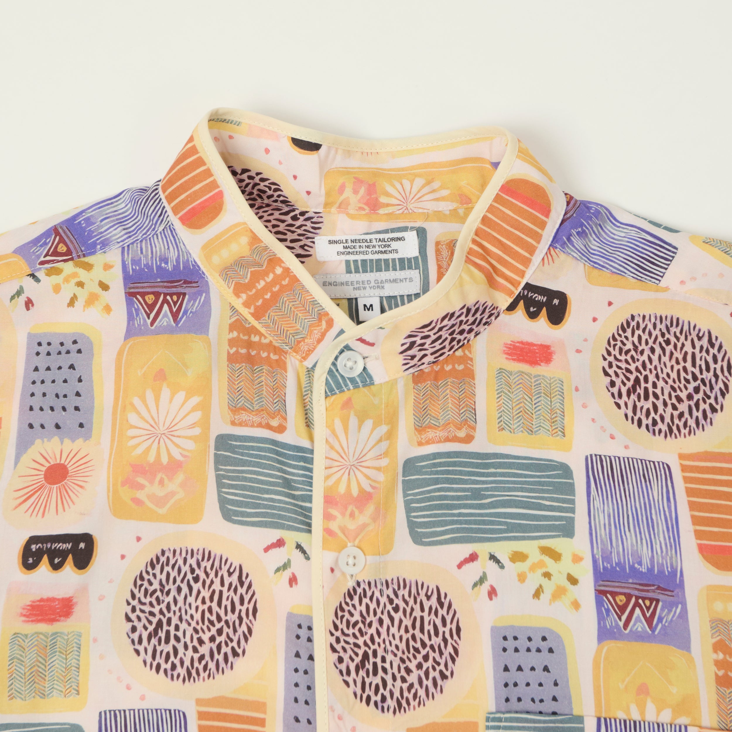 Engineered Garments Tencel Jamaican 'Copley' Shirt - Pink/Blue