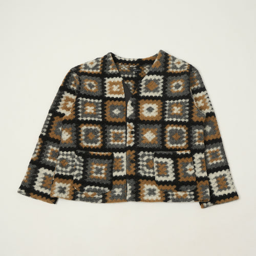 Engineered Garments Wool Chenille Knit Cardigan - White/Black/Brown