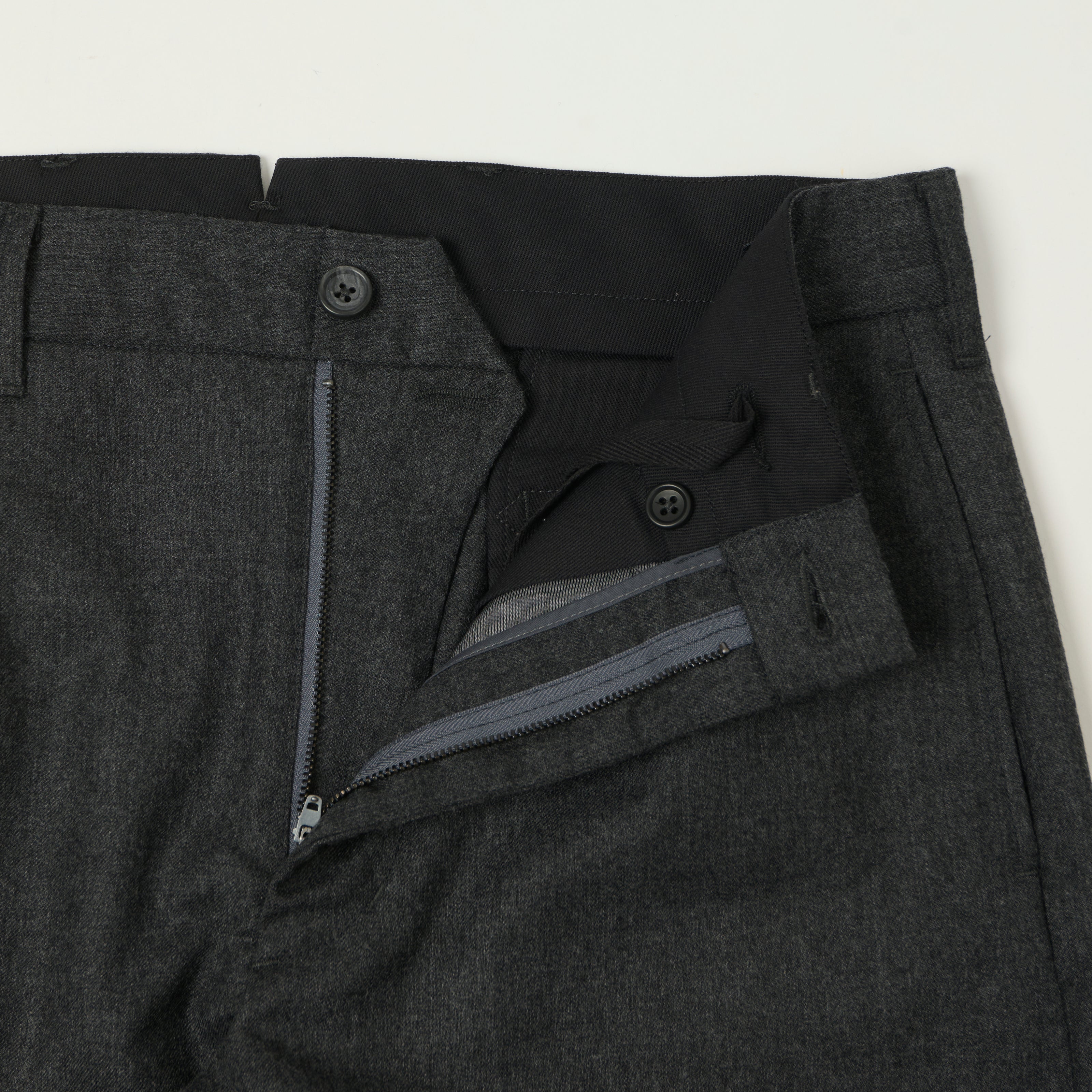 Engineered Garments Worsted Wool Twill 'Andover' Trousers - Charcoal