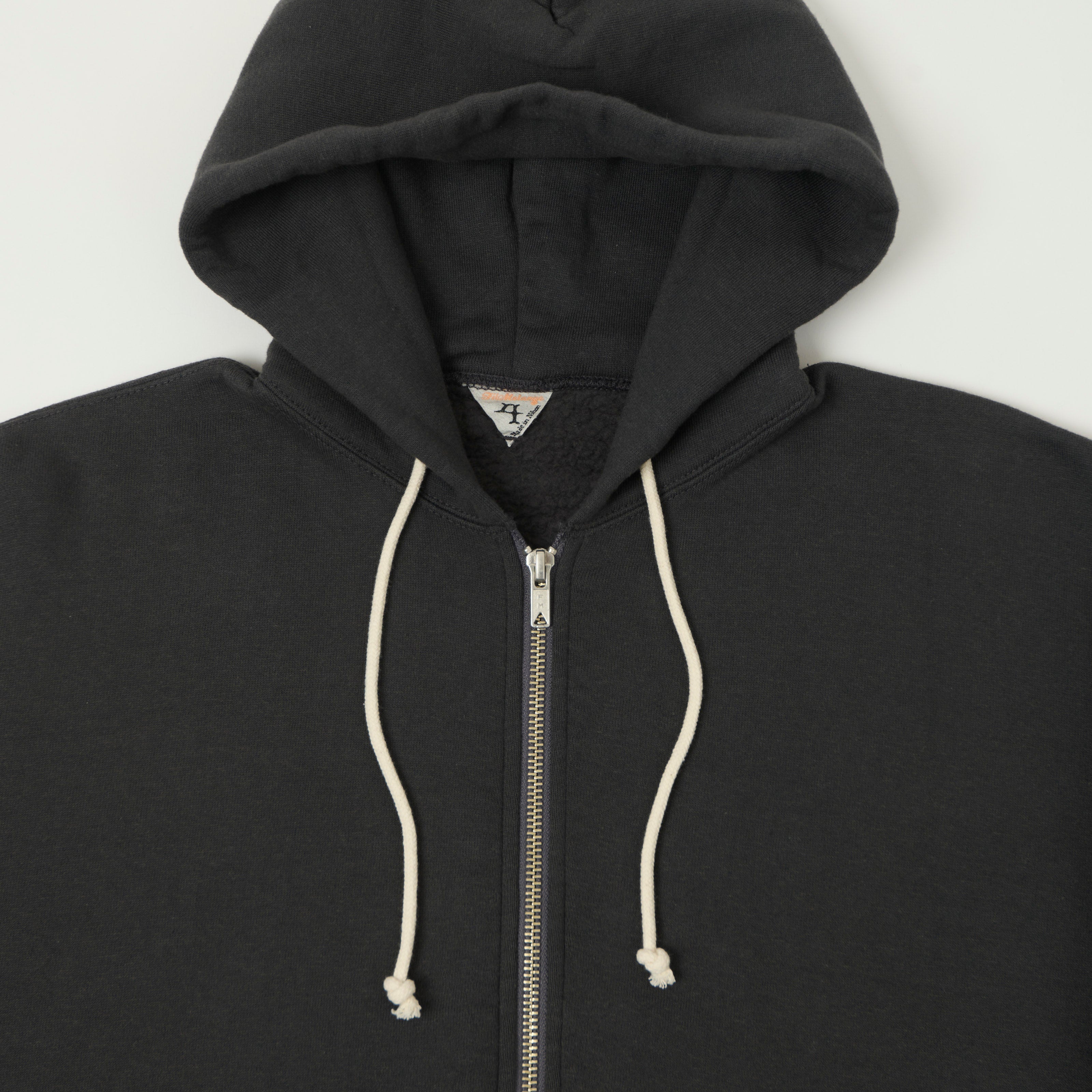 FilMelange 'Cherif' Fallen Cotton Zip Through Hoodie - Charcoal