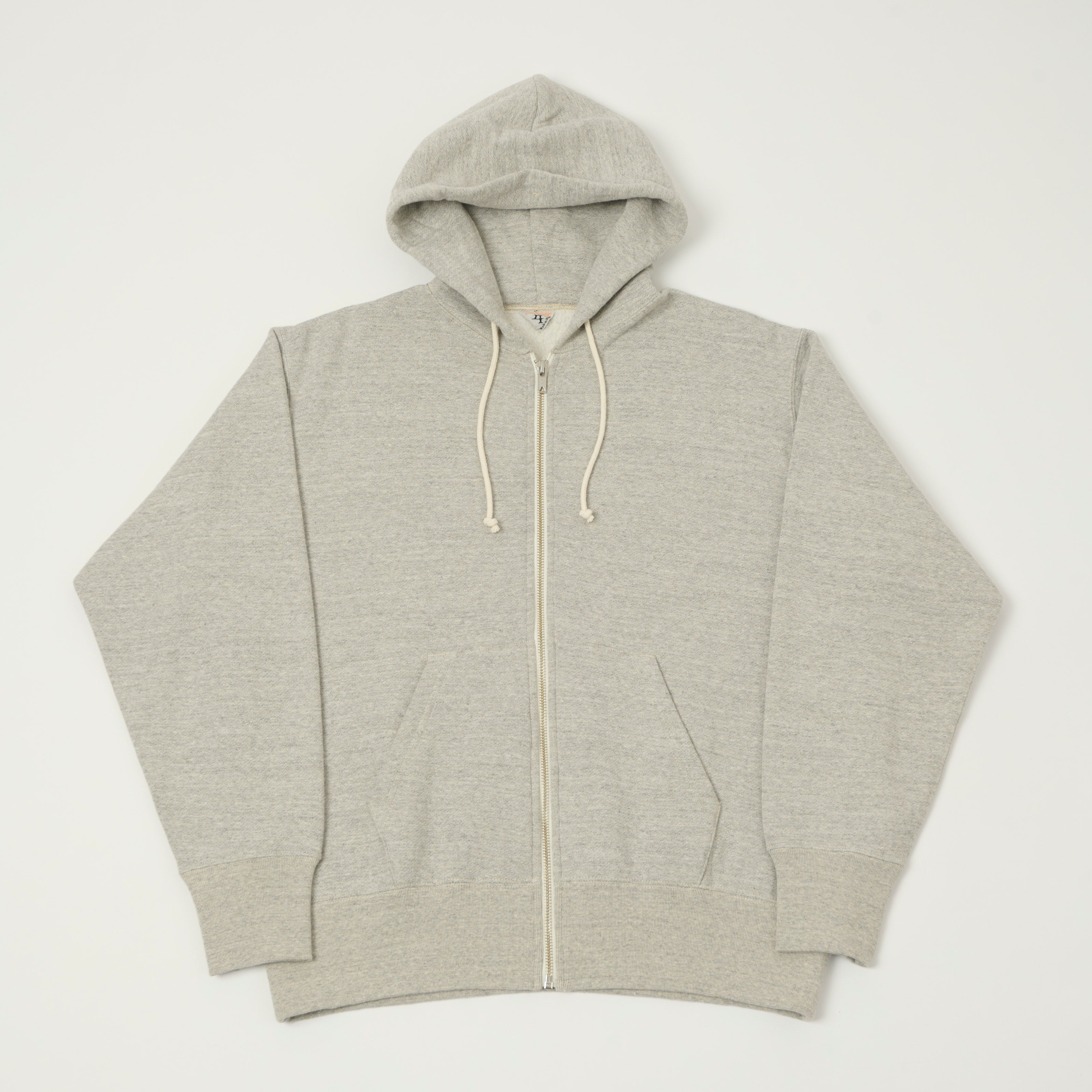 FilMelange 'Cherif' Fallen Cotton Zip Through Hoodie - Light Melange