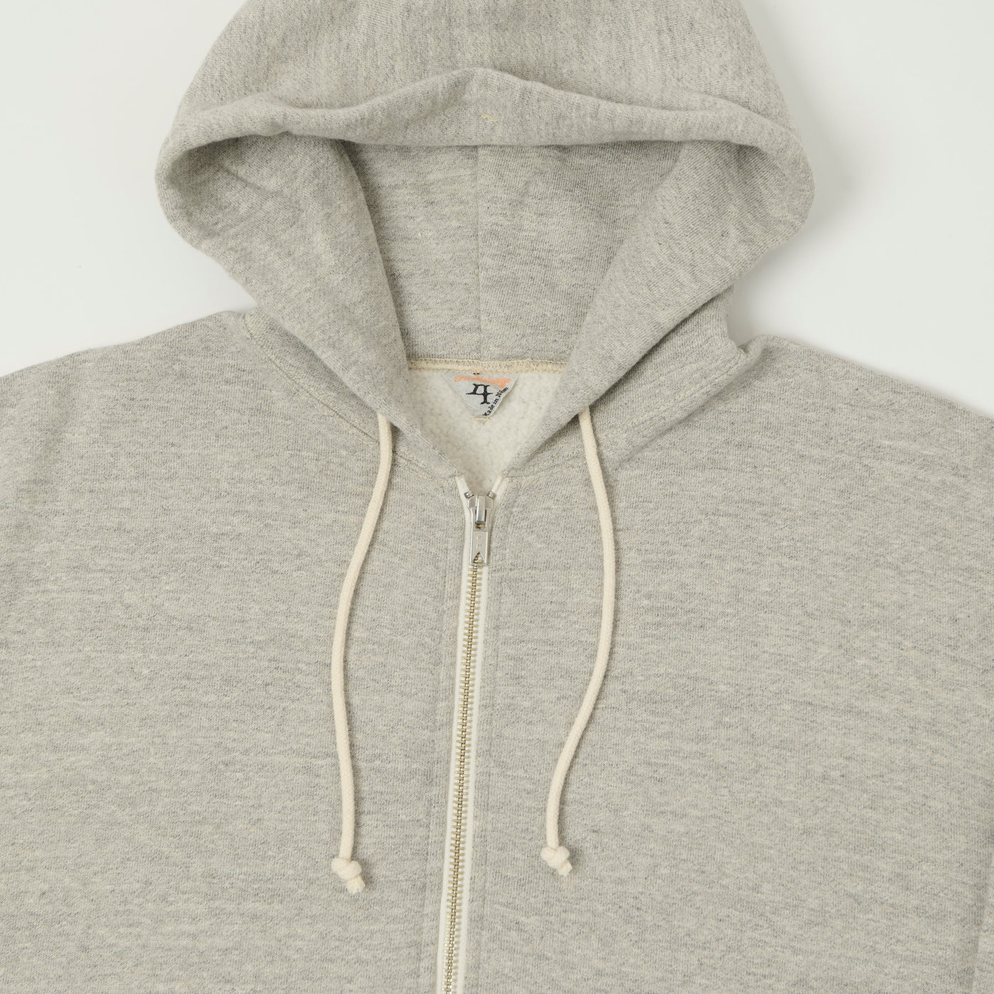 FilMelange 'Cherif' Fallen Cotton Zip Through Hoodie - Light Melange