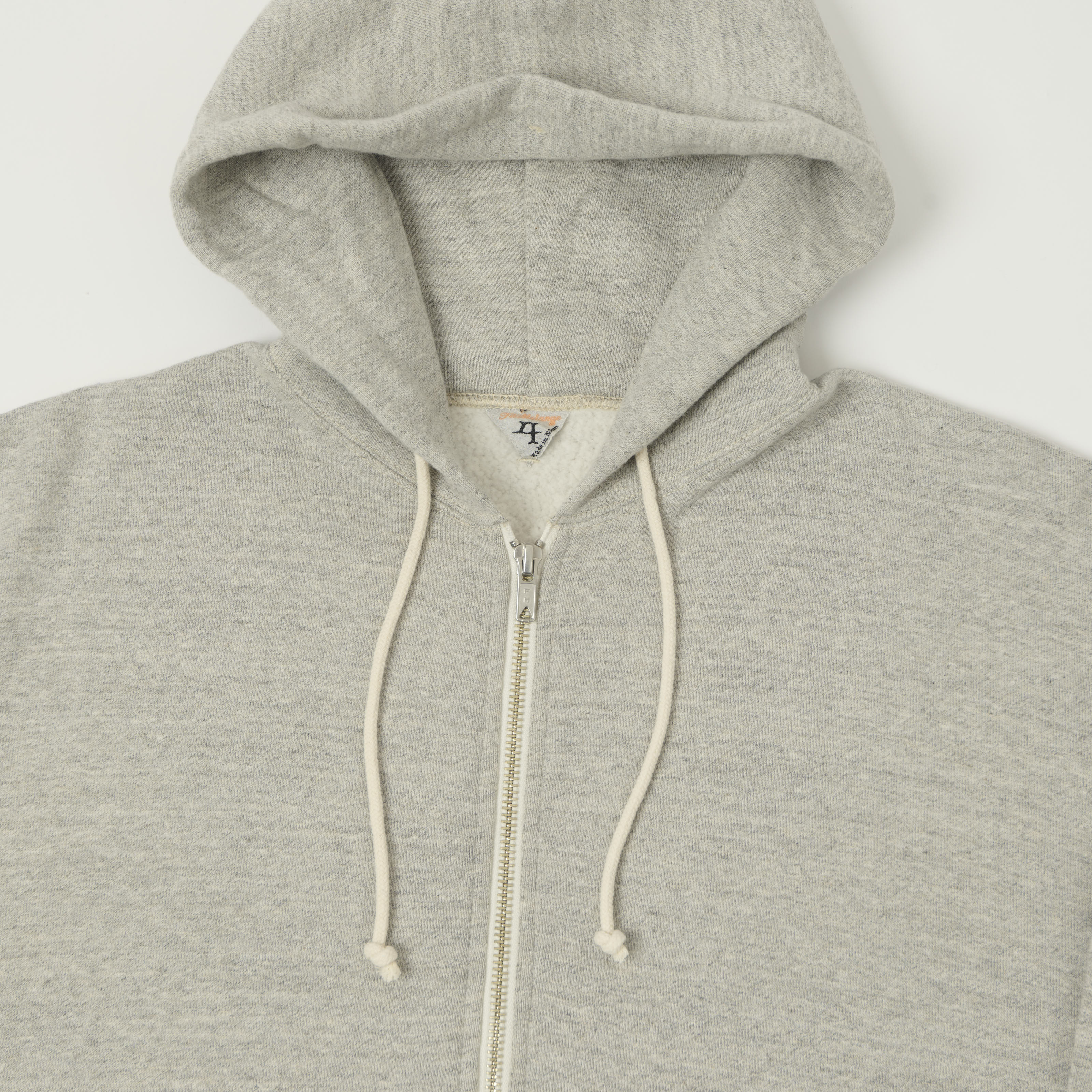 FilMelange 'Cherif' Fallen Cotton Zip Through Hoodie - Light Melange