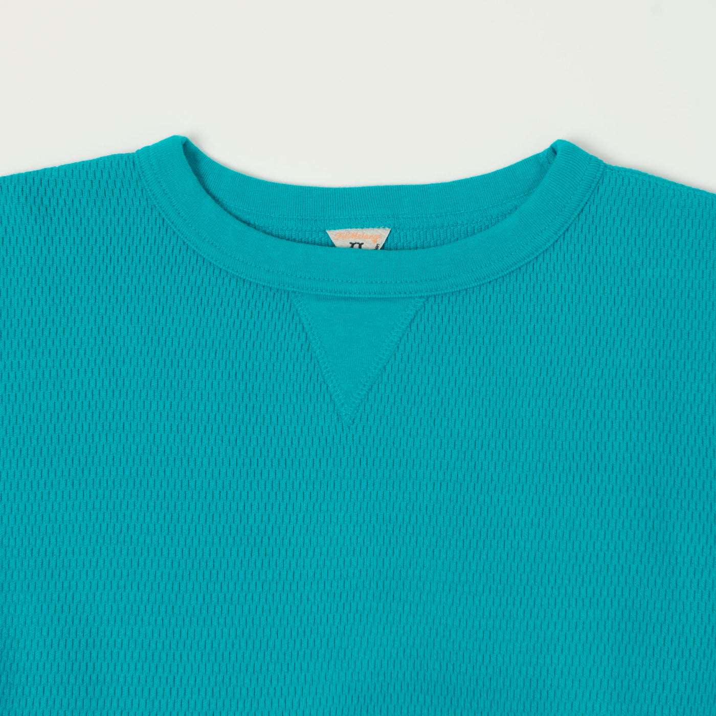 FilMelange 'Daryl' Honeycomb Knit Thermal T-Shirt - Teal Blue