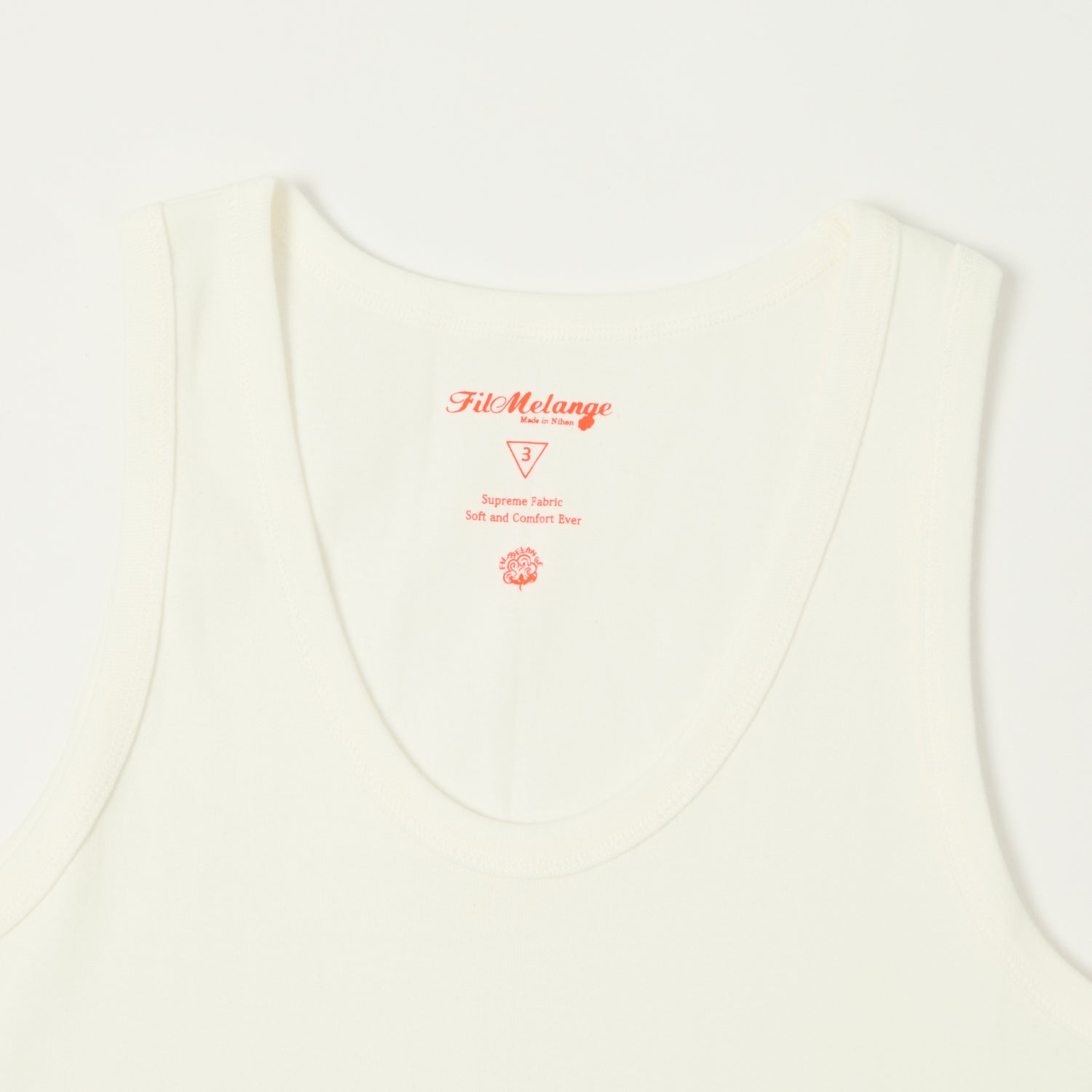 FilMelange 'Ryan' Organic Cotton Rib Vest - White
