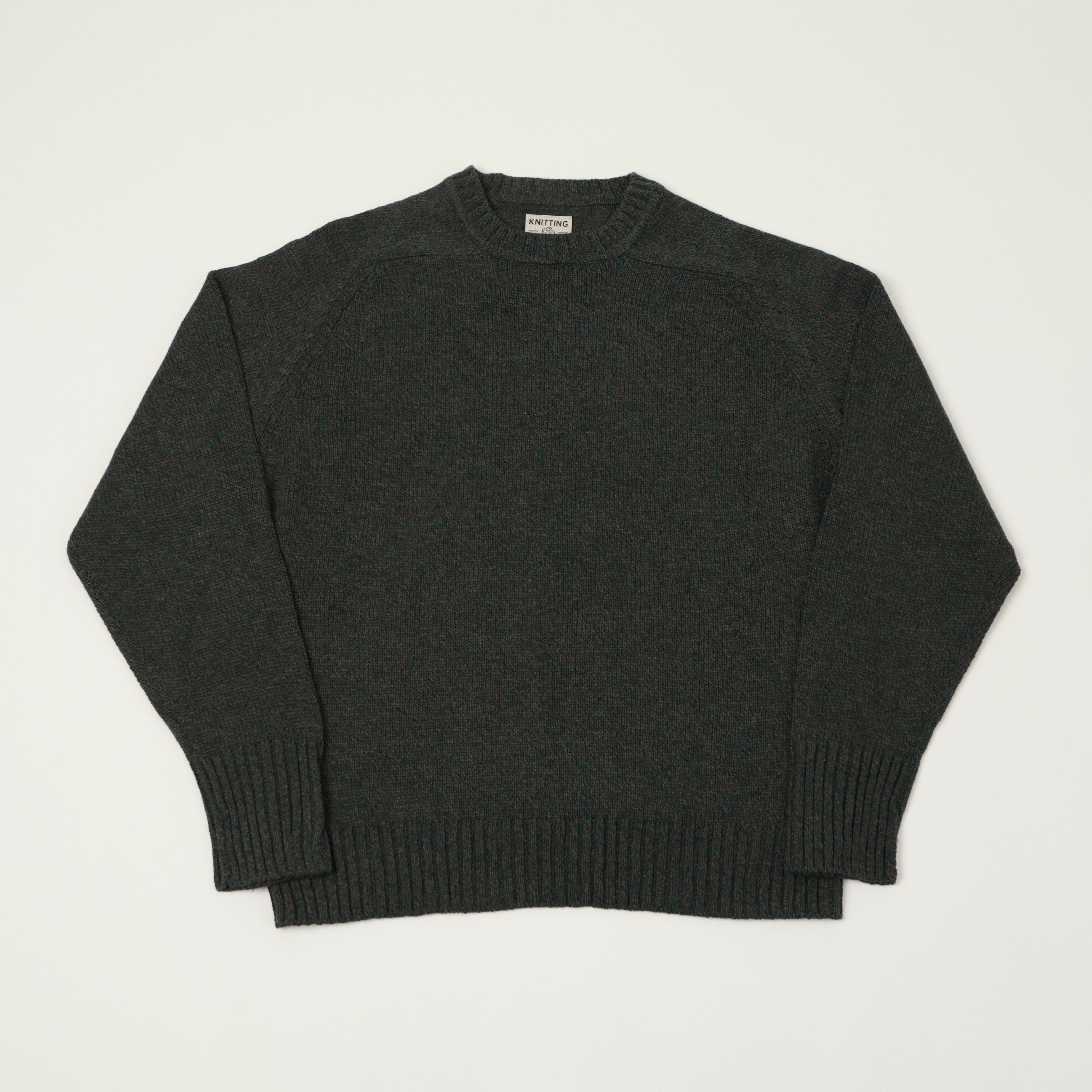 FilMelange 'Siek' Wool/Silk Knit Pullover - Moss Charcoal