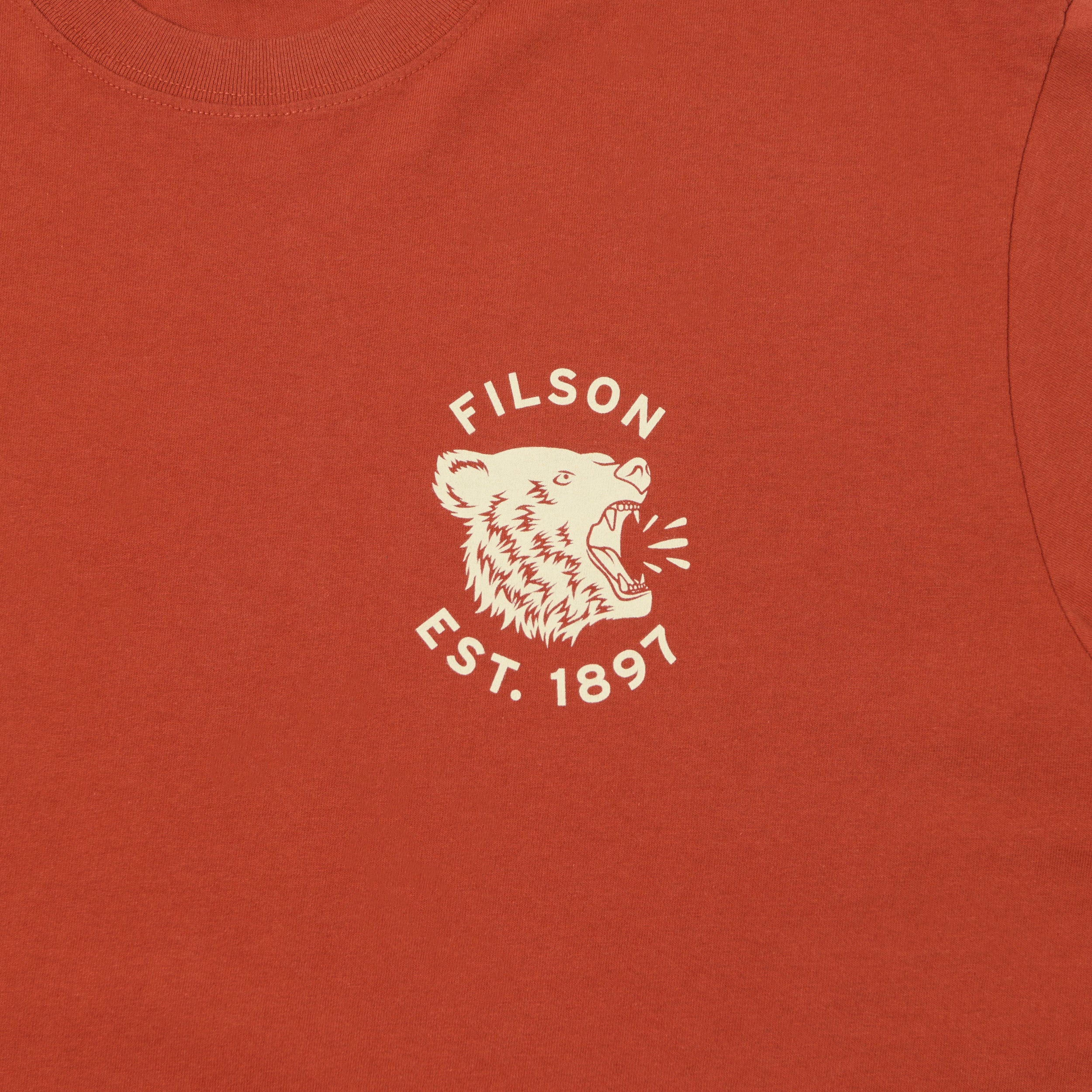 Filson 'Bear' Graphic T-Shirt - Chilli Oil
