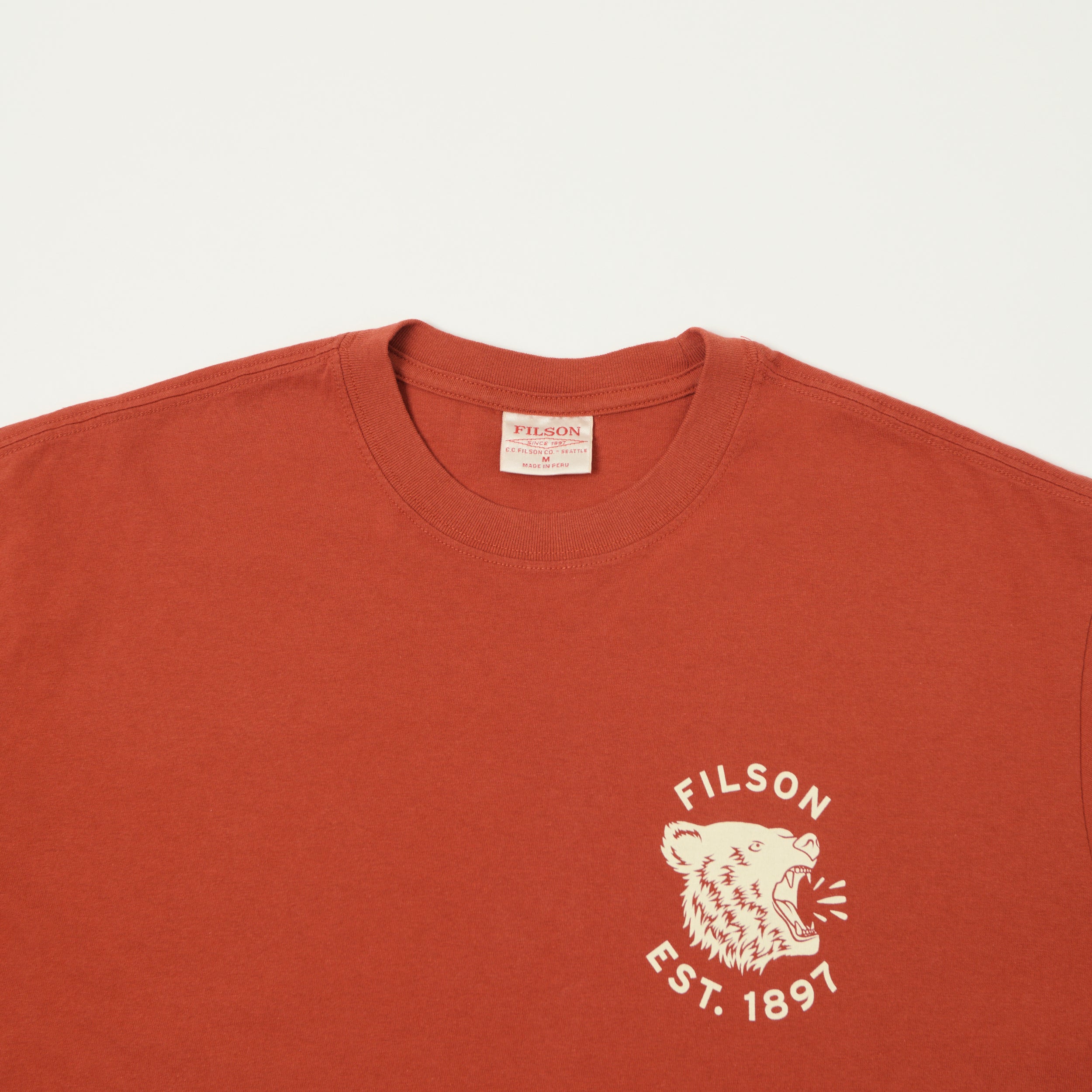 Filson 'Bear' Graphic T-Shirt - Chilli Oil