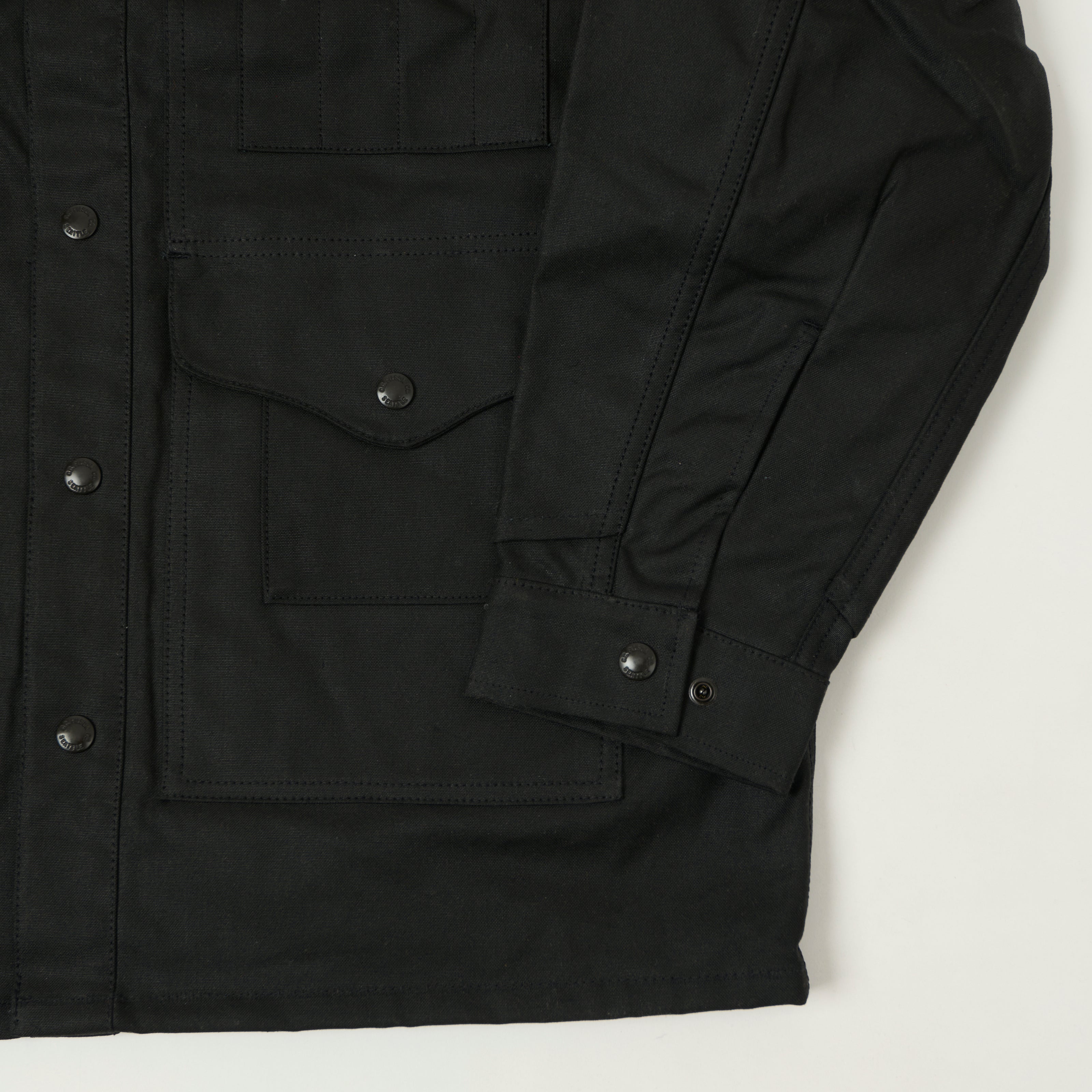 Filson Lined Tin Cloth Cruiser Jacket - Black