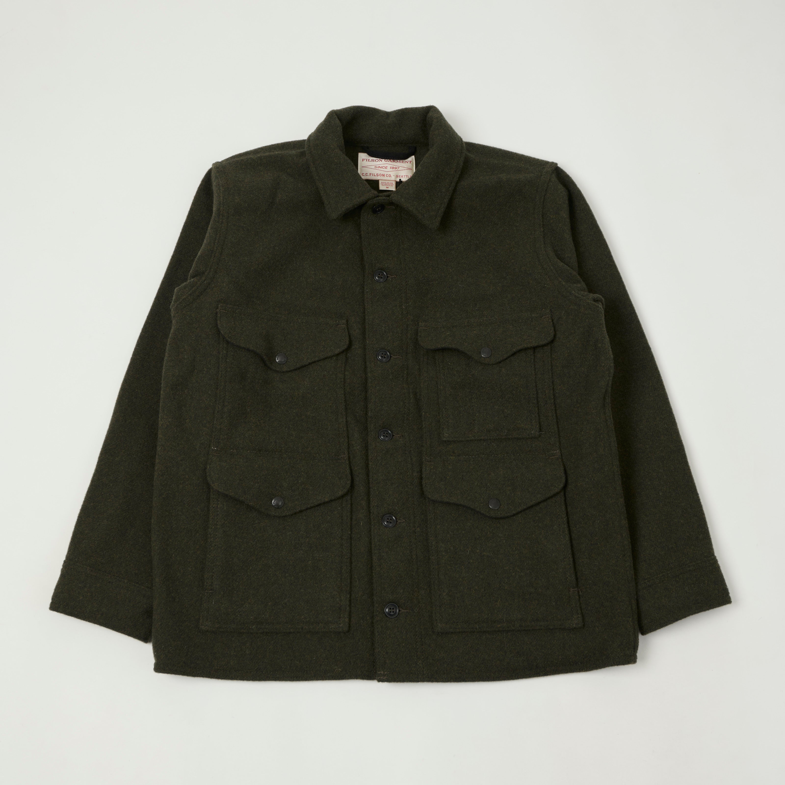 Filson Mackinaw Wool Cruiser Jacket - Forest Green