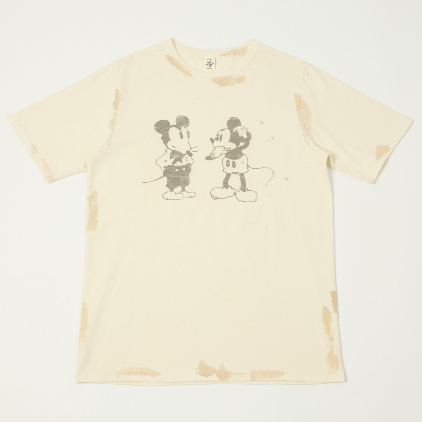 Flea-T 1950s 'Mono Mickey Evolution' T-Shirt - White