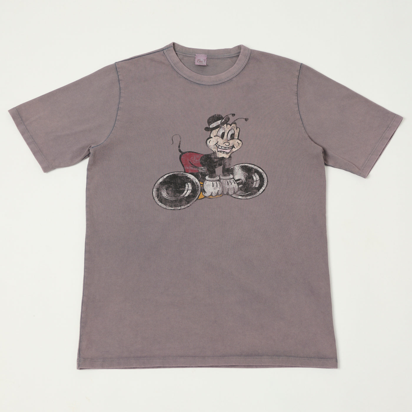 Flea-T 1950s 'Macho Mr. Flea' T-Shirt - Navy
