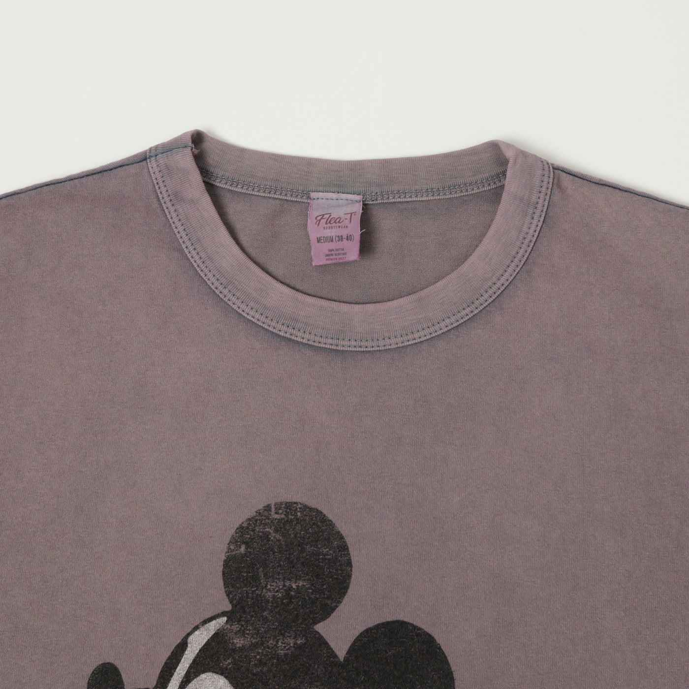 Flea-T 1950s 'Behind Mickey' T-Shirt - Navy