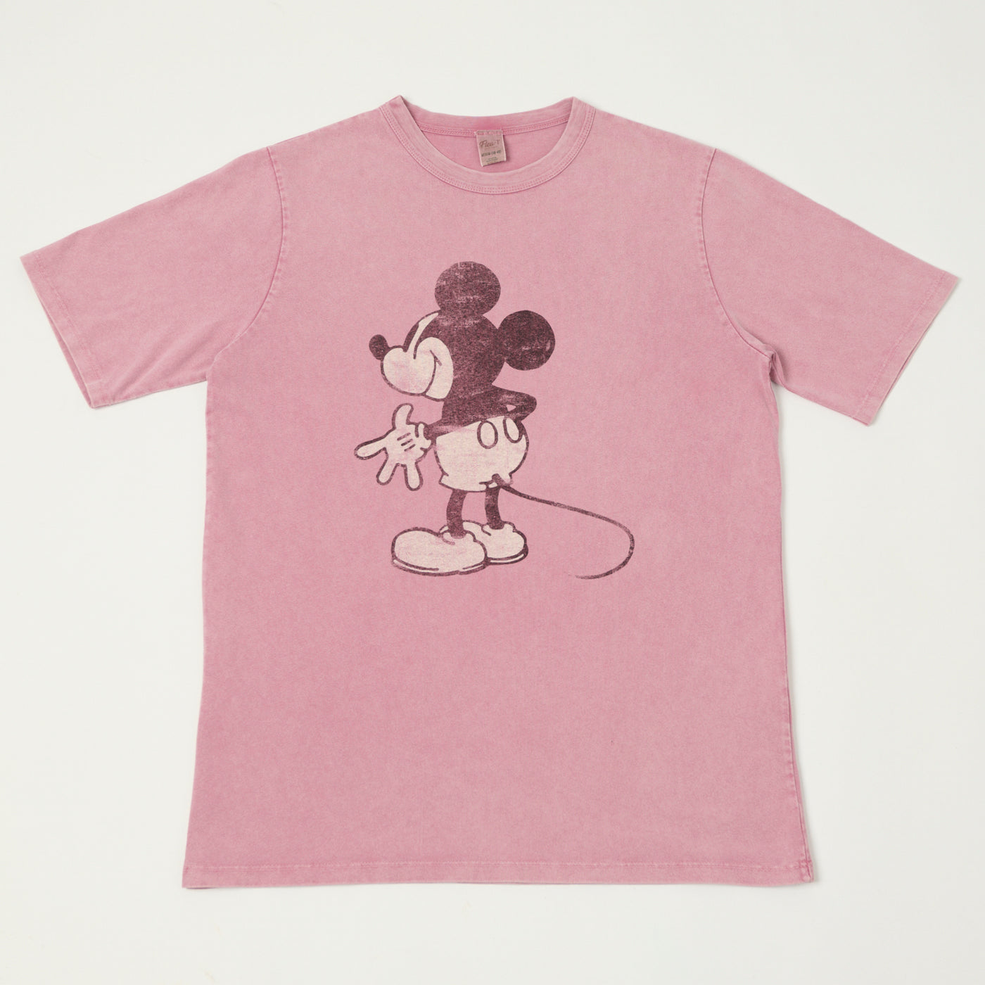 Flea-T 1950s 'Behind Mickey' T-Shirt - Pink