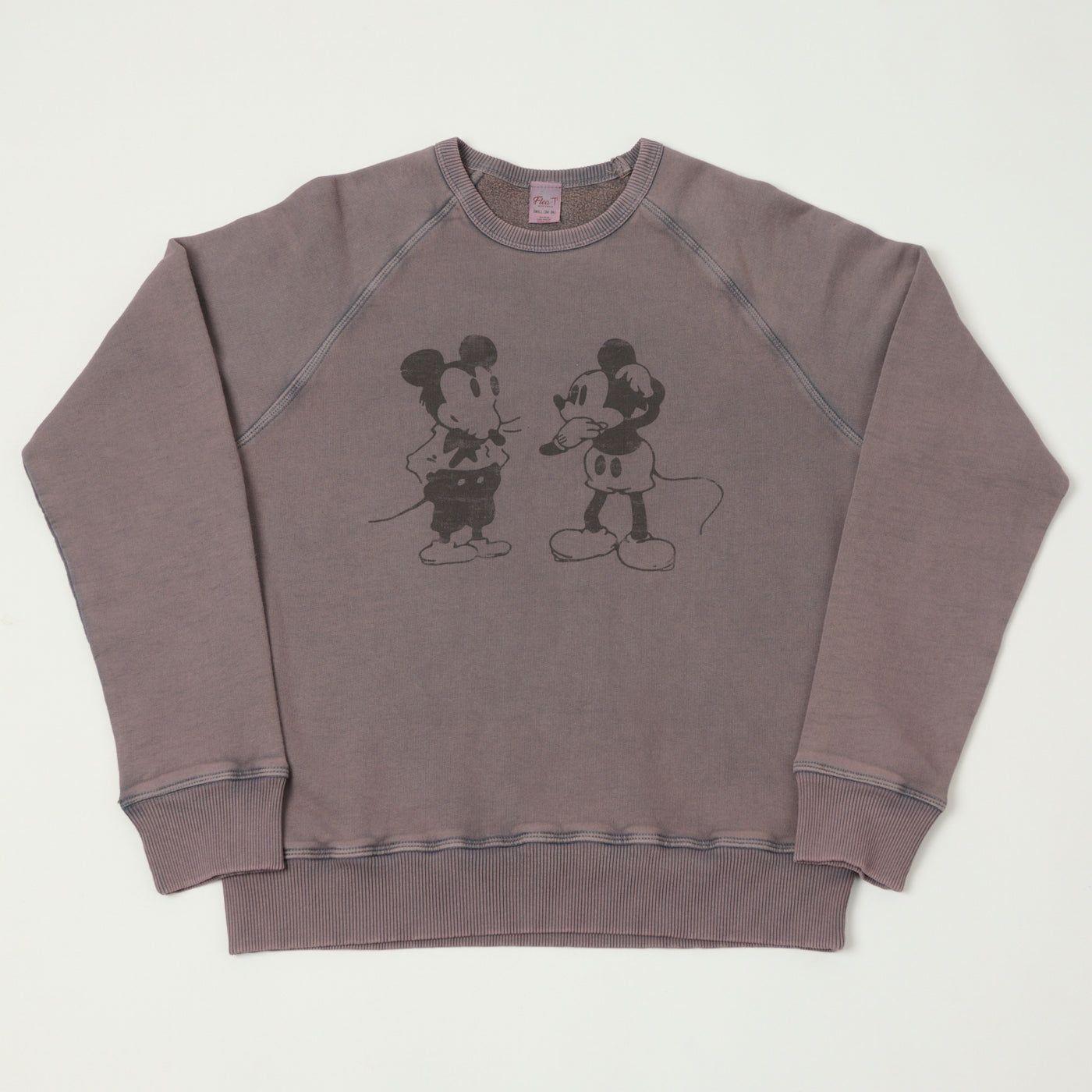 Flea-T 1950s Raglan Sleeve 'Mono Mickey Evolution' Sweatshirt - Navy