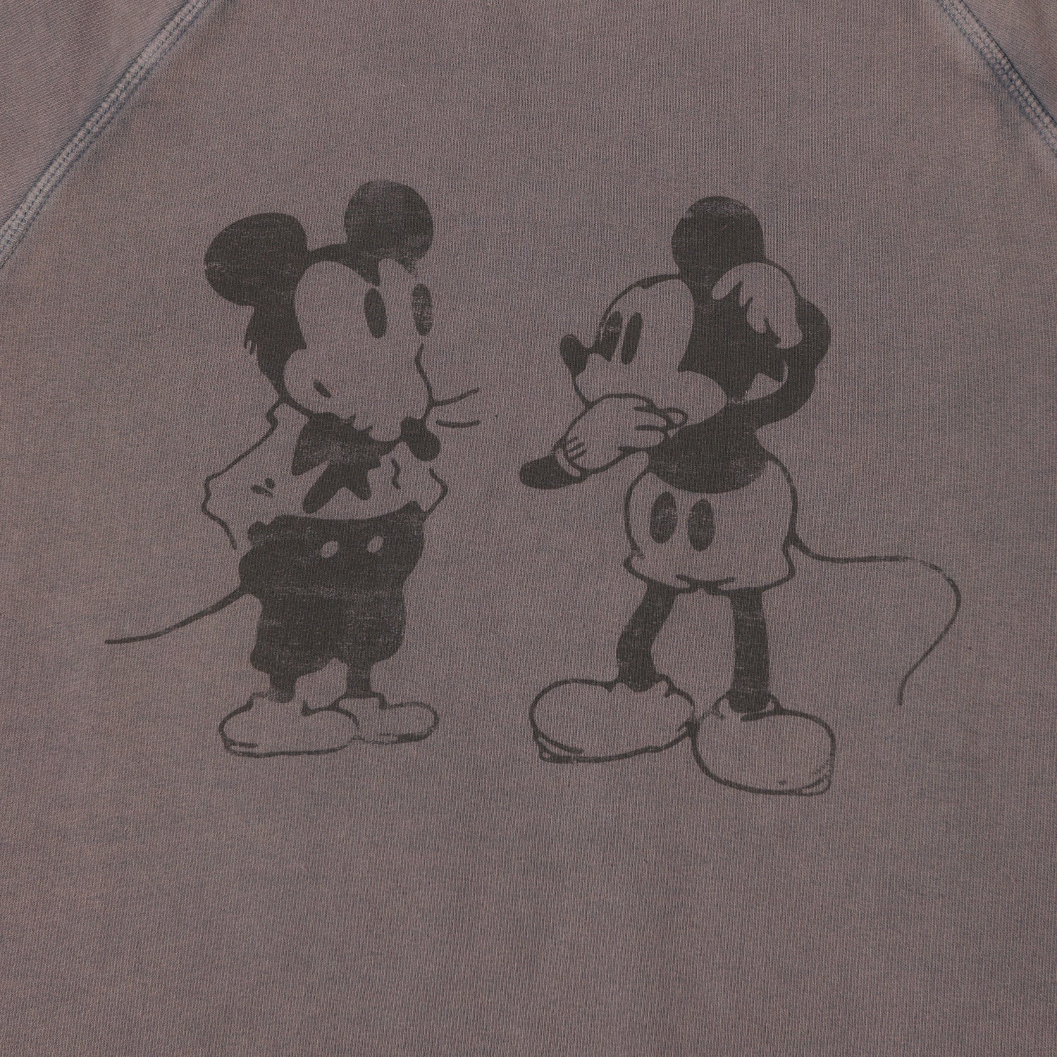 Flea-T 1950s Raglan Sleeve 'Mono Mickey Evolution' Sweatshirt - Navy